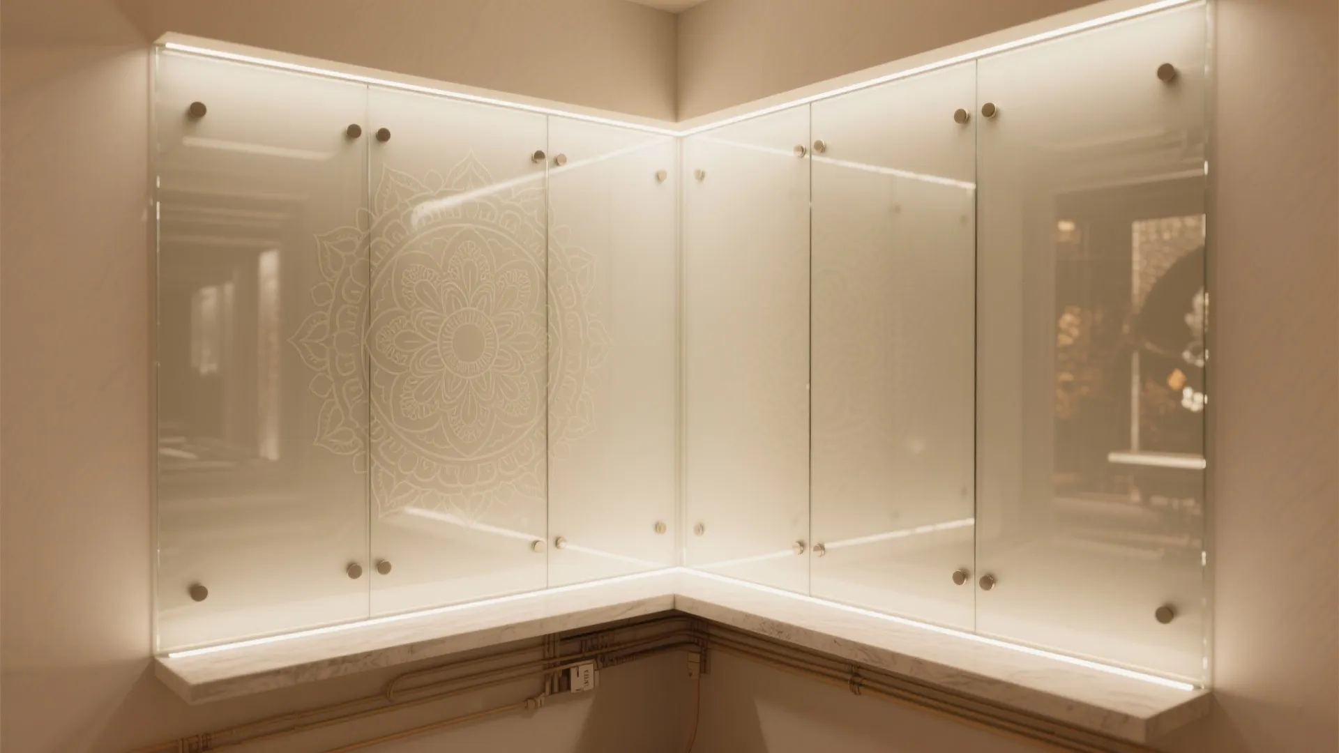 Back-Painted Glass with Subtle Etching