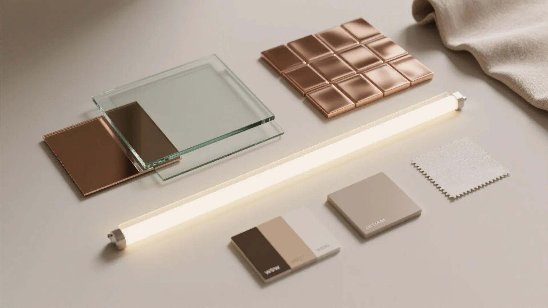 Glass-Backed Media Wall and Light-Reflecting Finishes