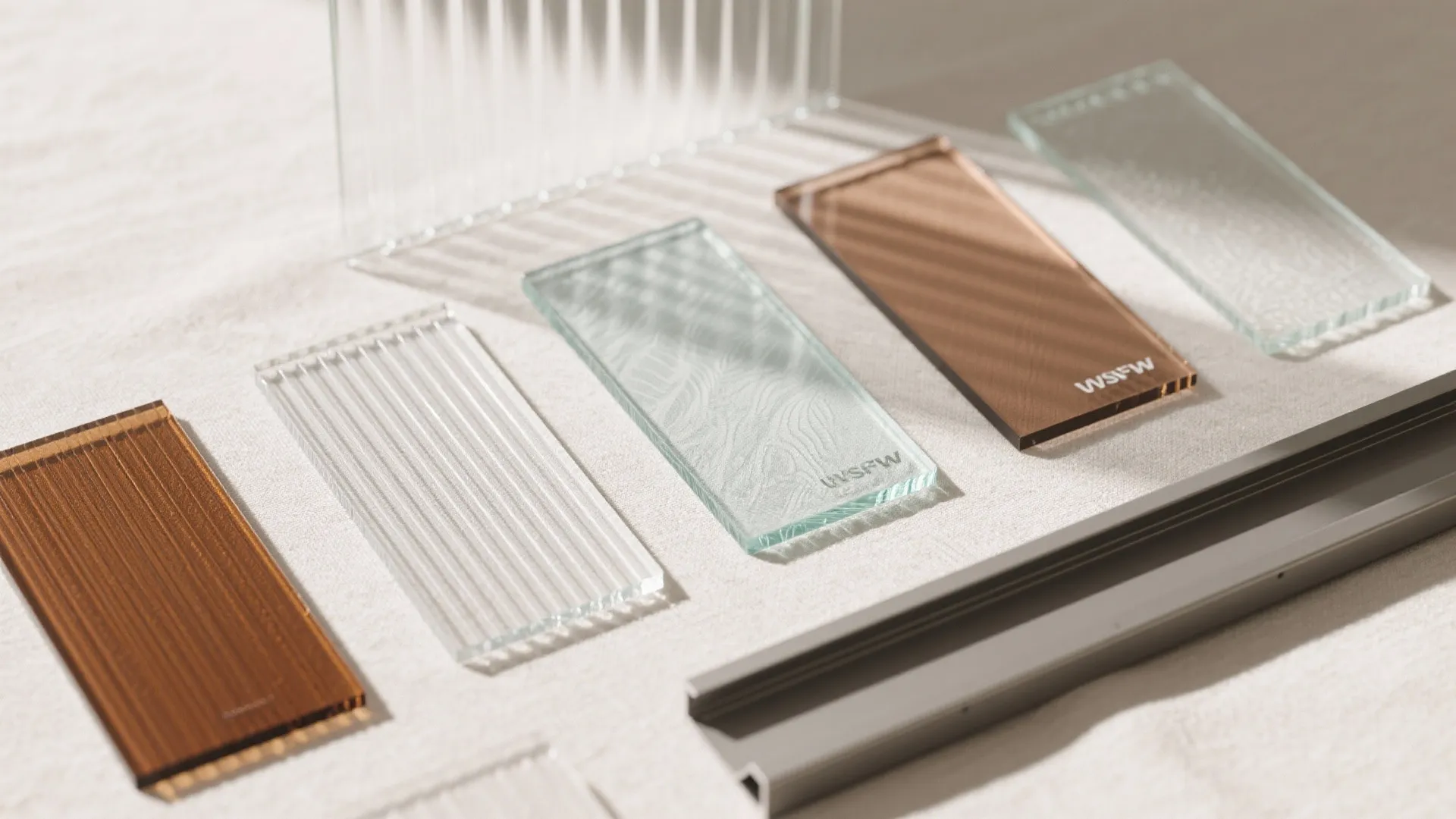 Reeded and Frosted Glass for Privacy With Soft Light