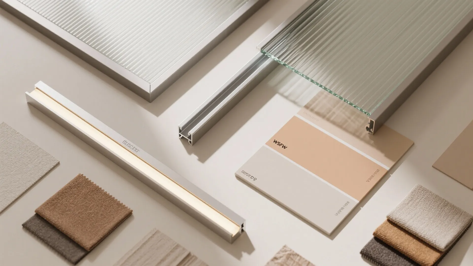 Translucent or Fluted Glass Doors with Smart Lighting