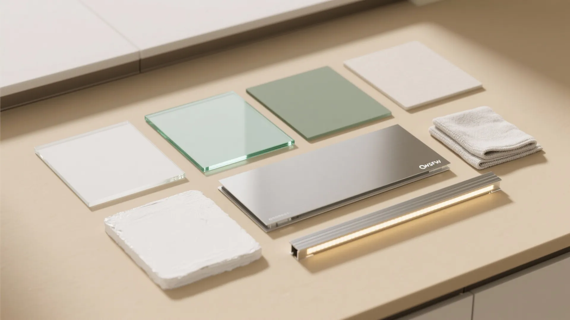 Glass Backsplash and Glossy Accents to Brighten