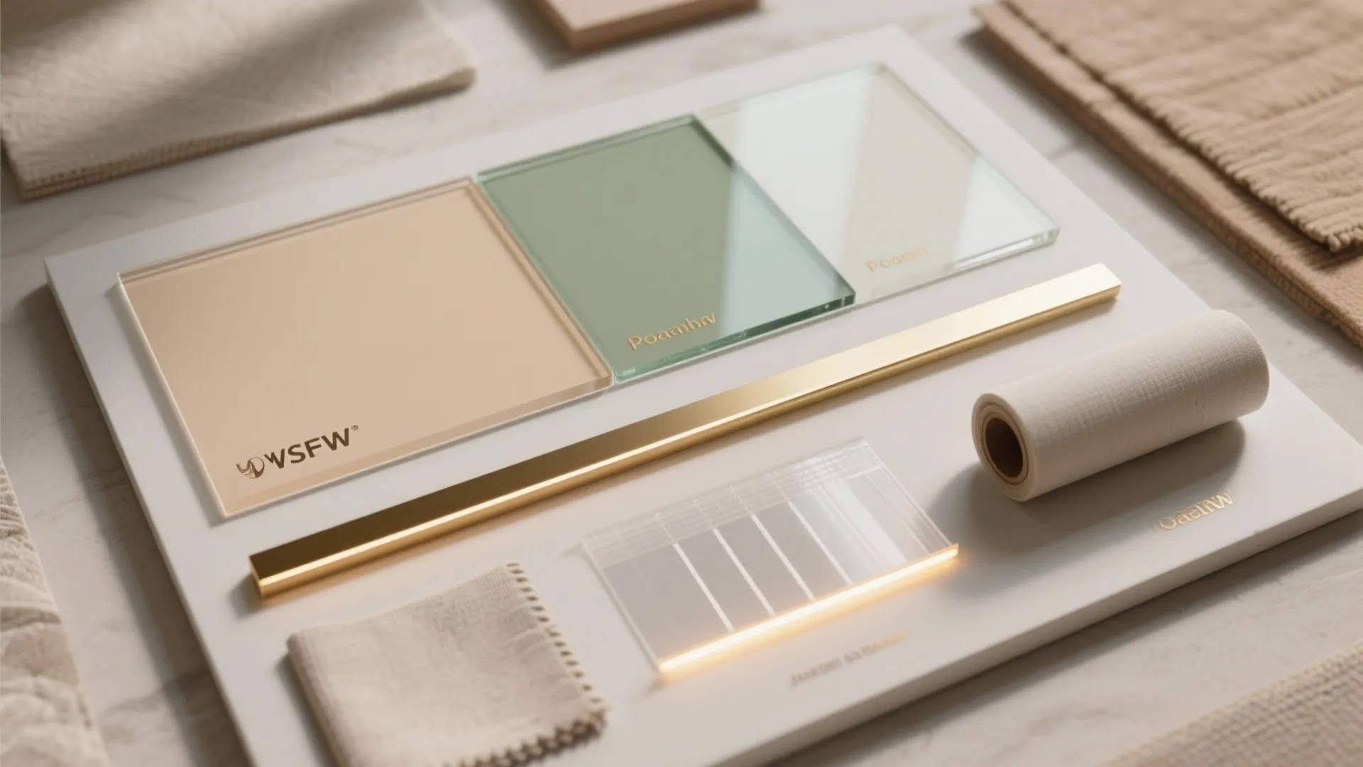 Back-Painted Glass or Mirror with Etched Motifs