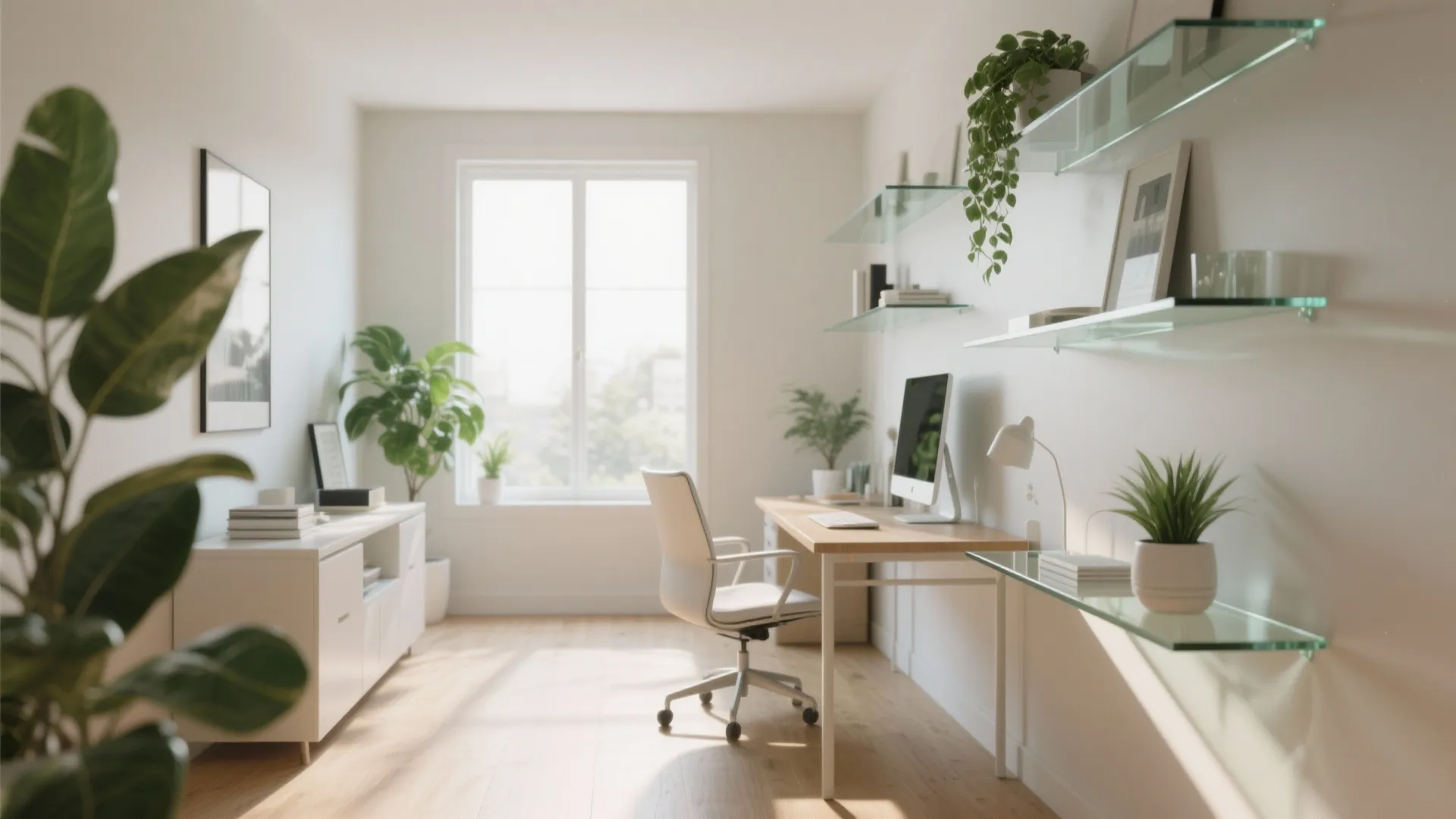 5. Glass Floating Shelves