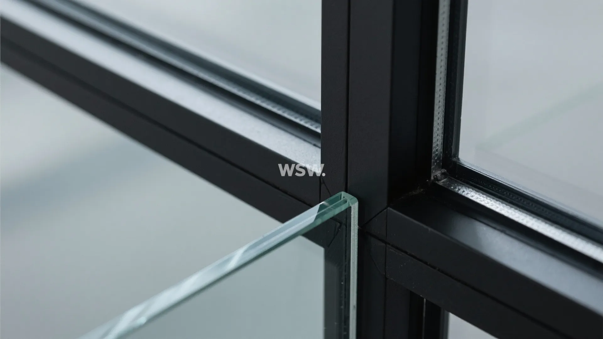 1) Slim Metal-Framed Glass Partition