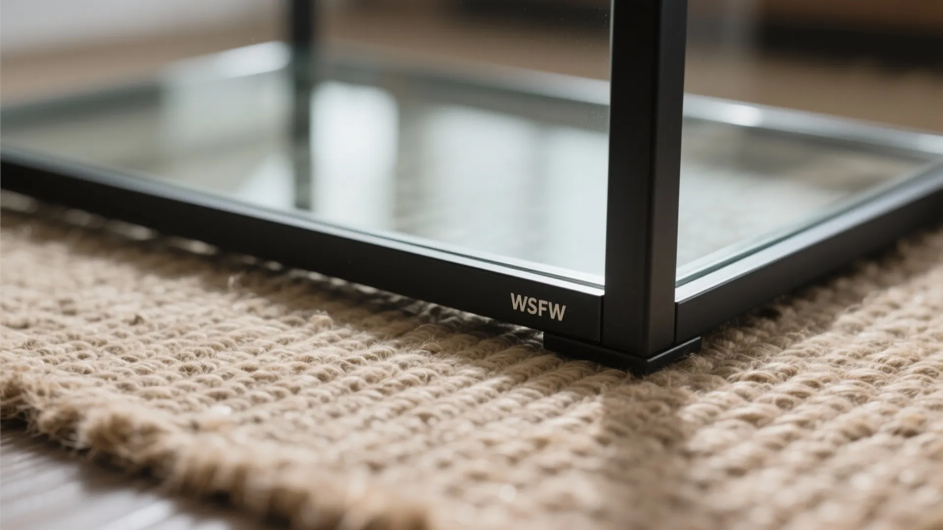 Transparent zoning with glass, mirrors, and rugs