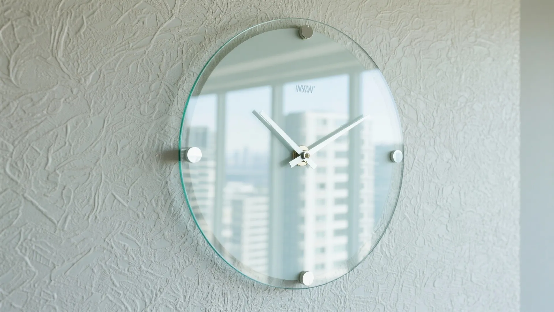 Frameless Glass Wall Clock