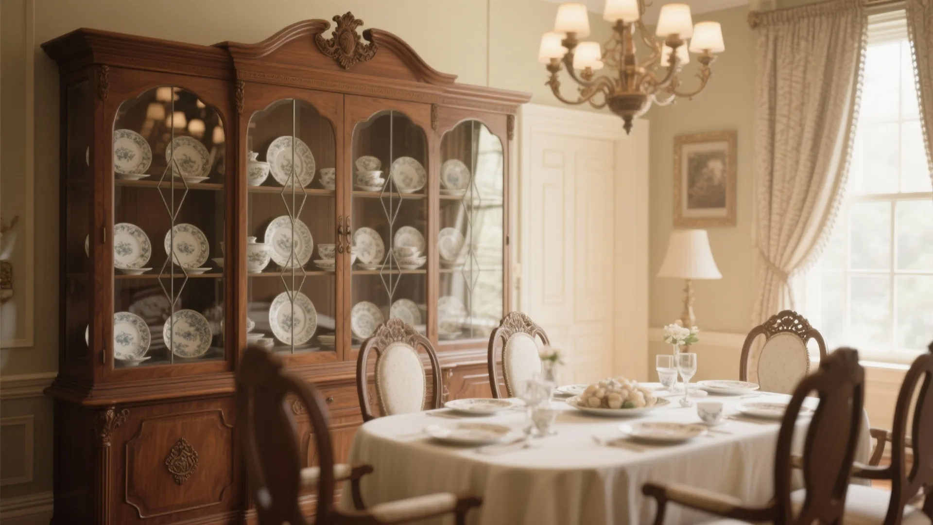 4. Glass-Fronted Cabinets with Shelves