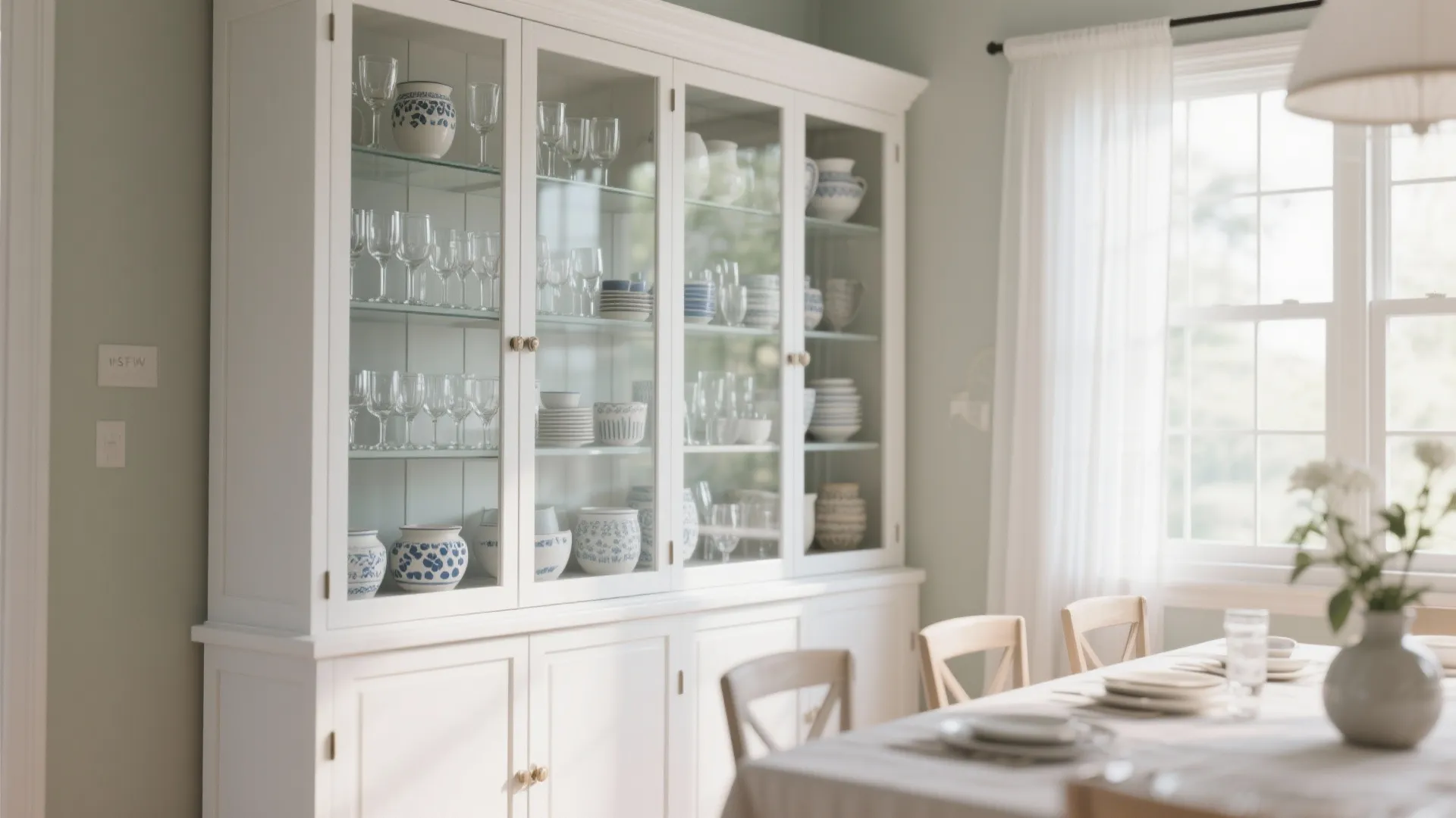 5. Glass-front Cabinets