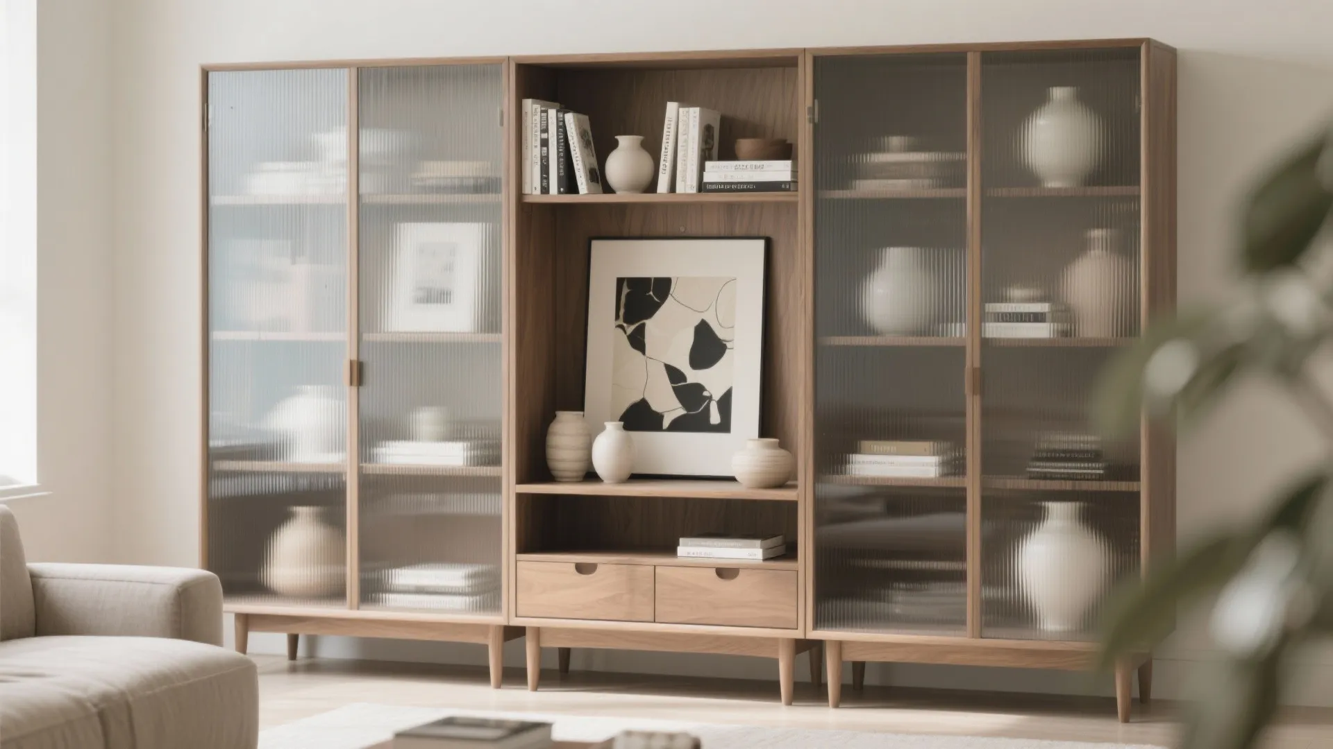 4. Glass-Front Display Cabinets