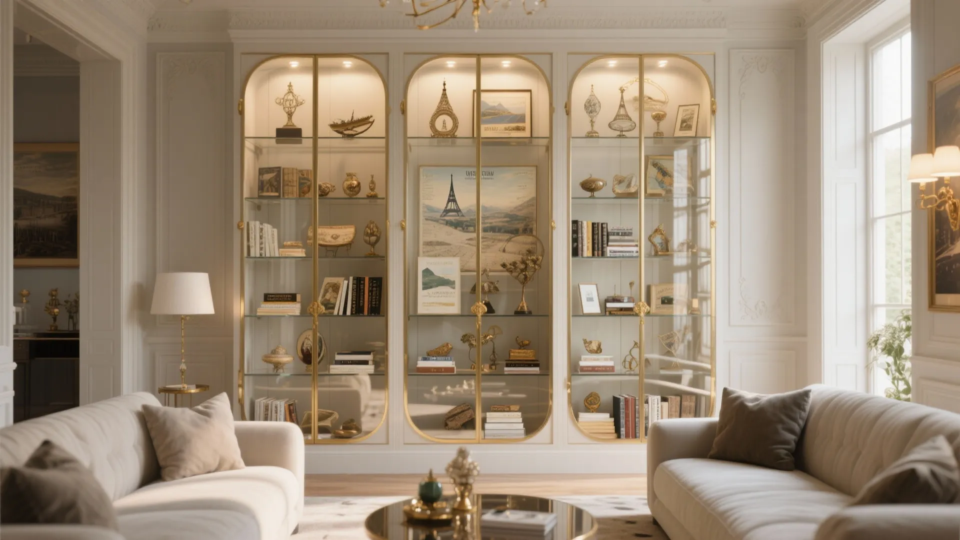 2. Glass-Front Display Cabinets