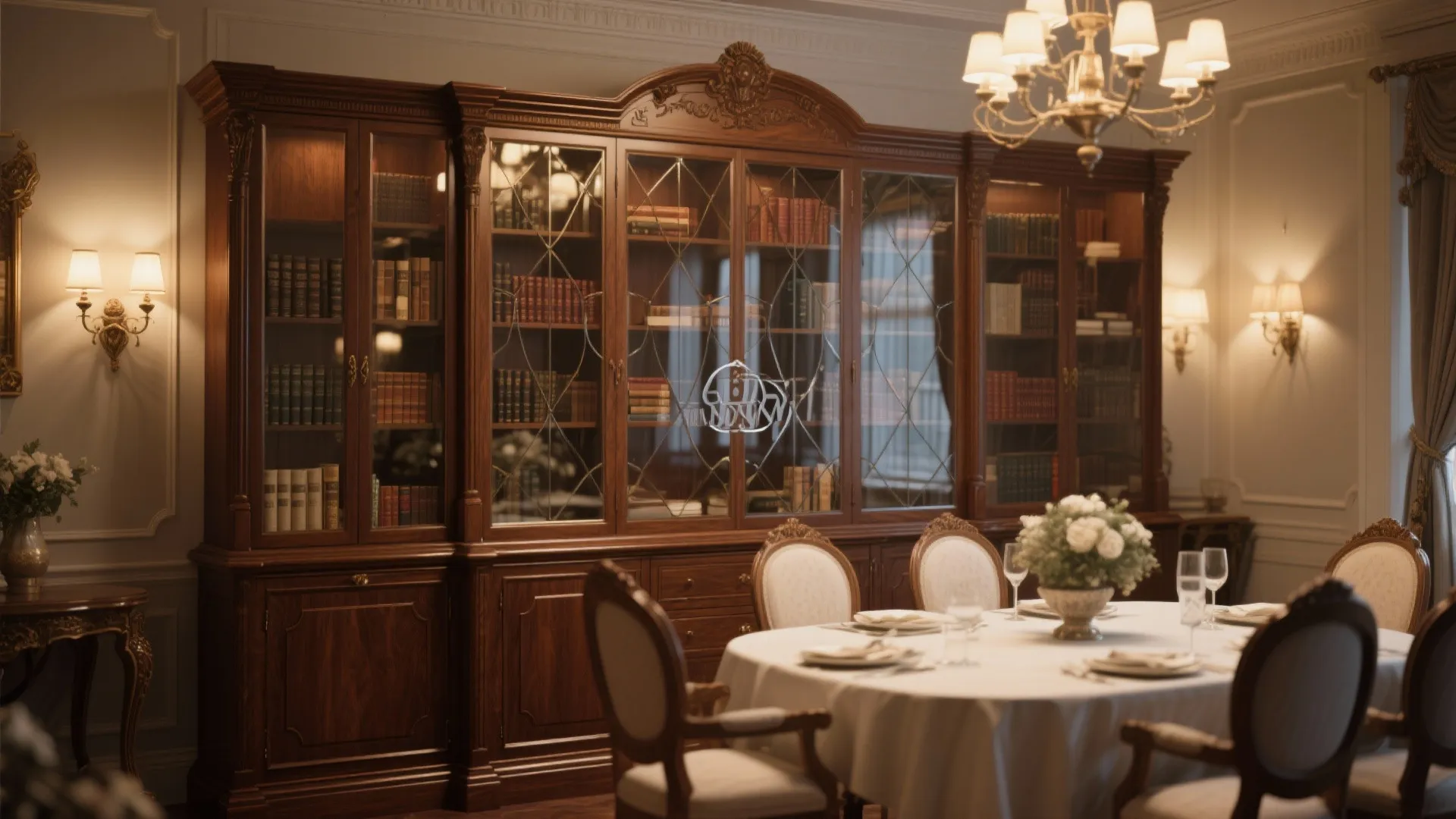 3. Glass-Front Cabinets