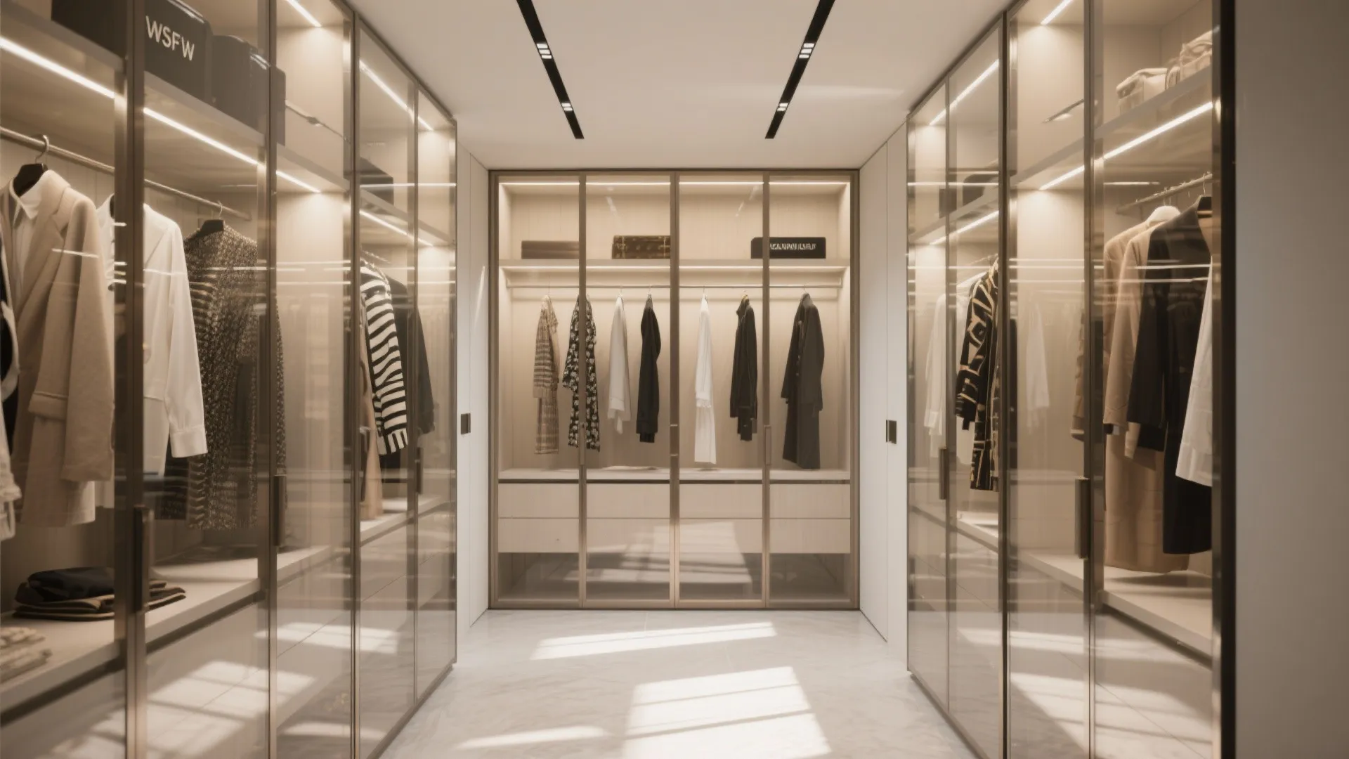 Glass-front cabinets for visibility