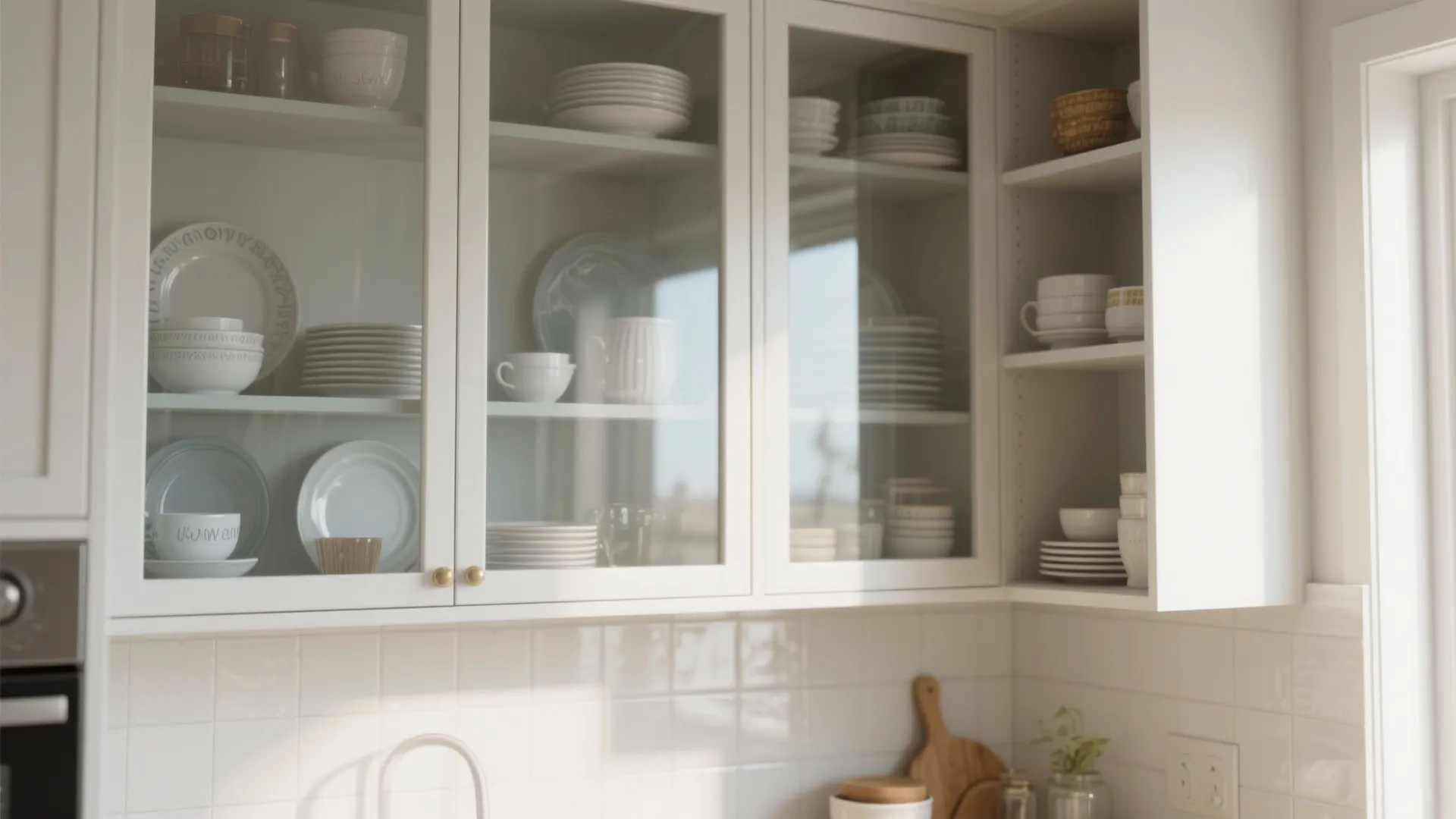 4. Glass-Front Cabinets