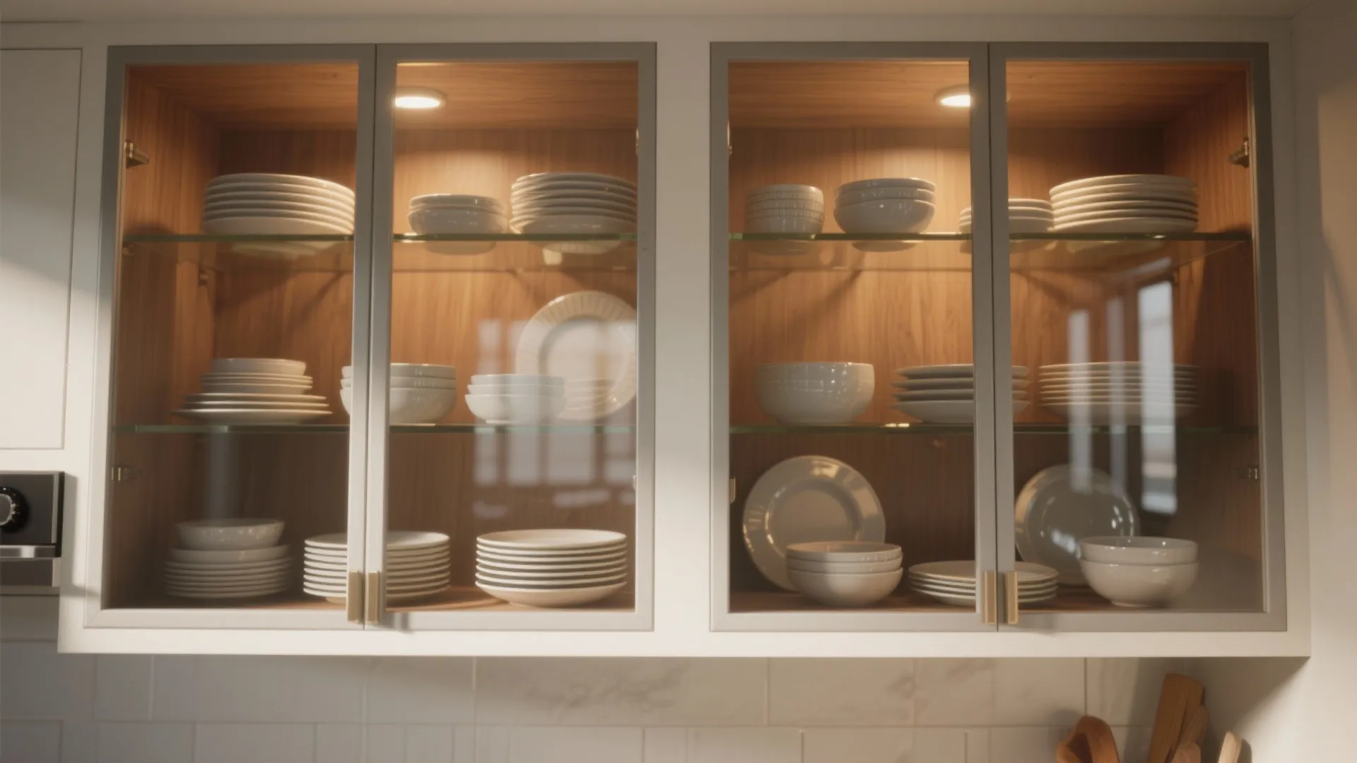 3. Glass-Front Doors — display with restraint