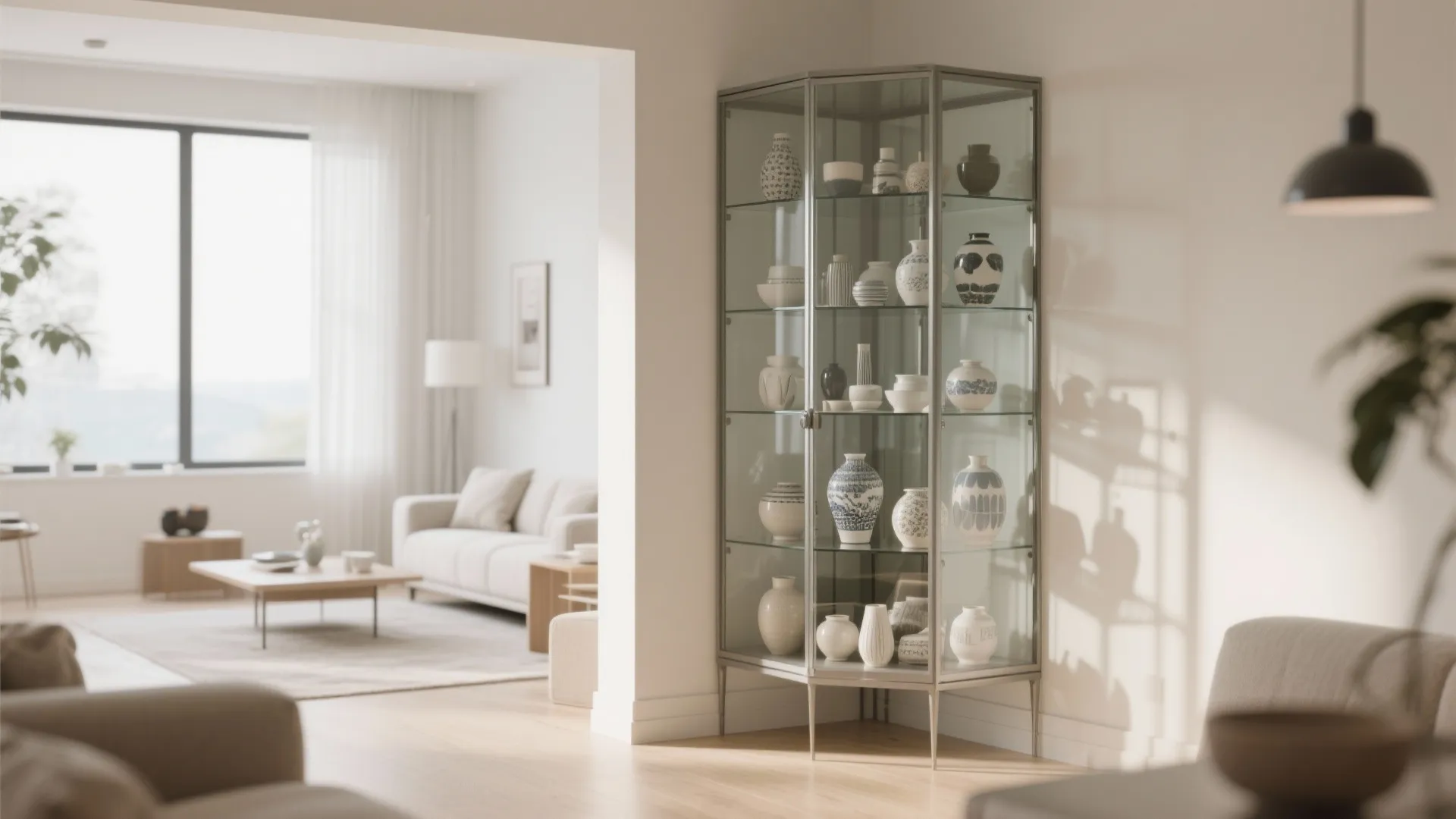 2. Glass-Front Corner Display Units