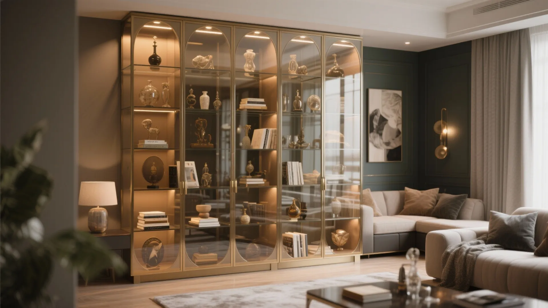 3. Glass-Front Display Cabinet for Collectibles