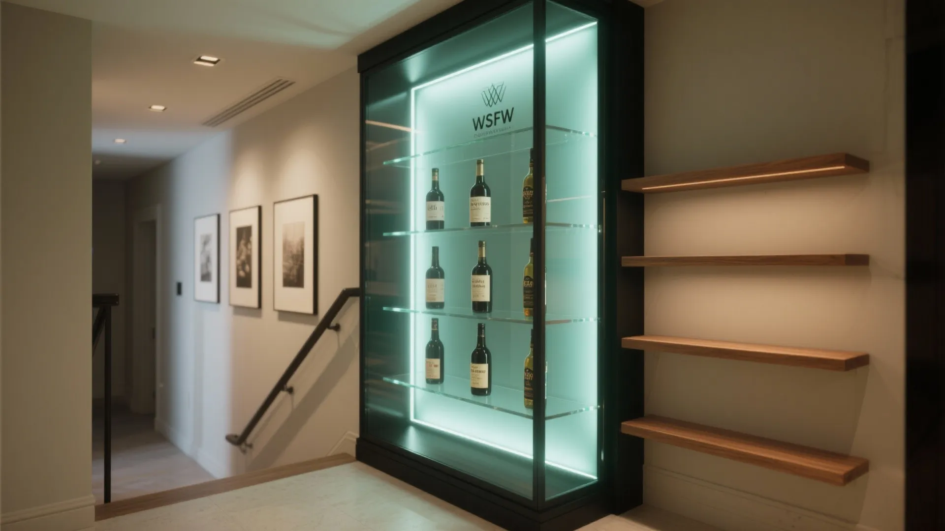 Glass-front display with integrated lighting