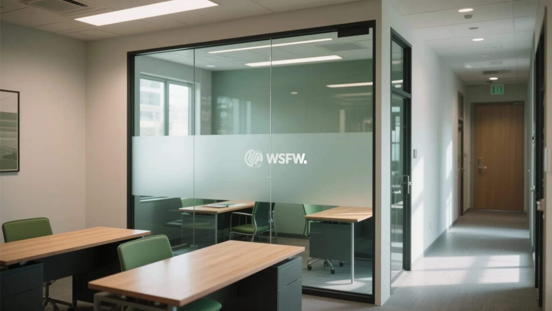 Clear-yet-private glass fronts