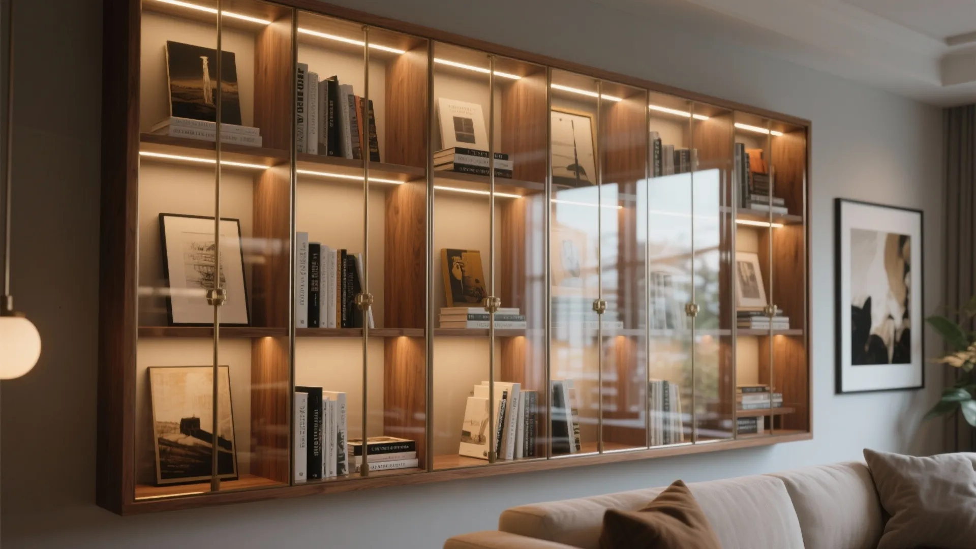 Glass-Front Display Shelves