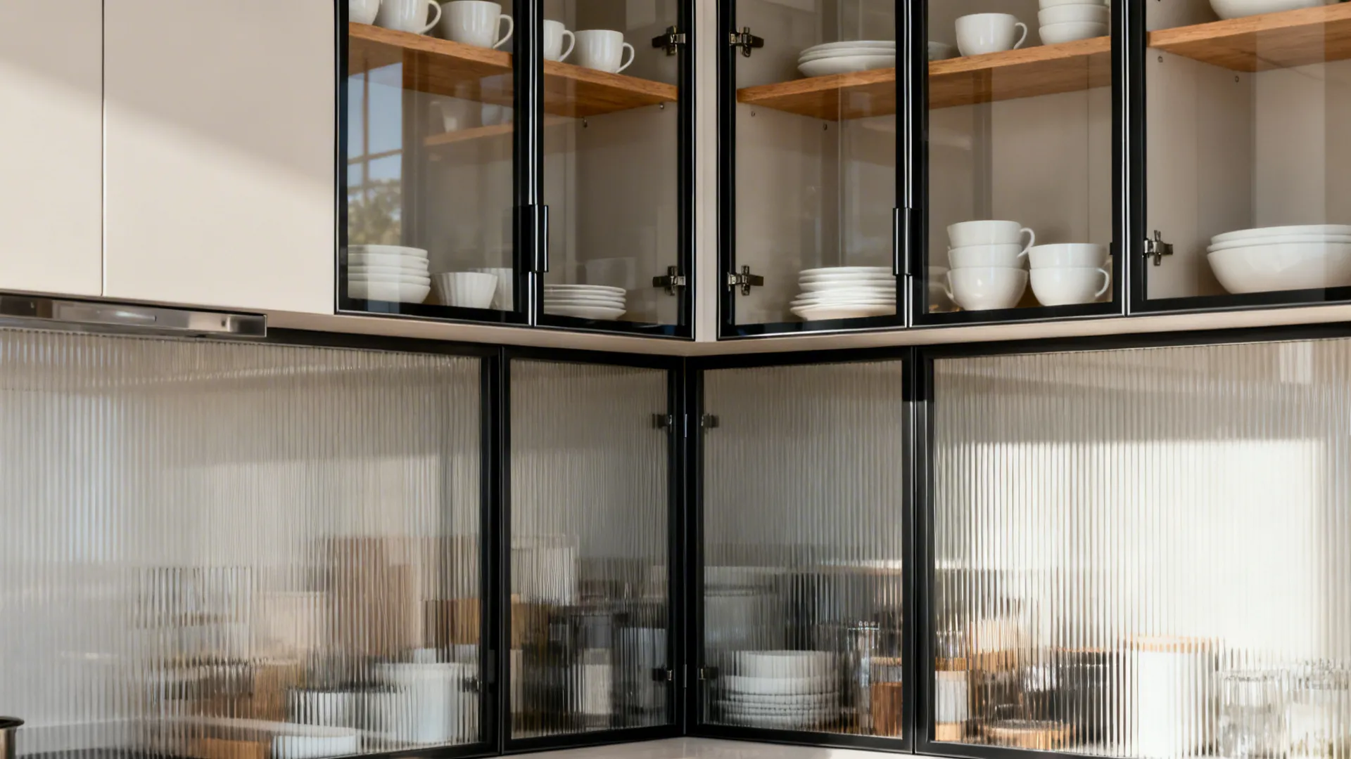 Minimalist Glass-Front Storage