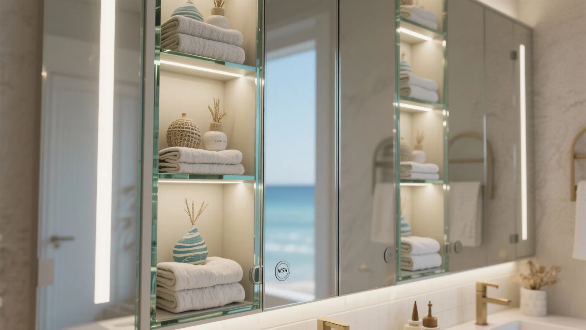 Glass-Front Vanity Units