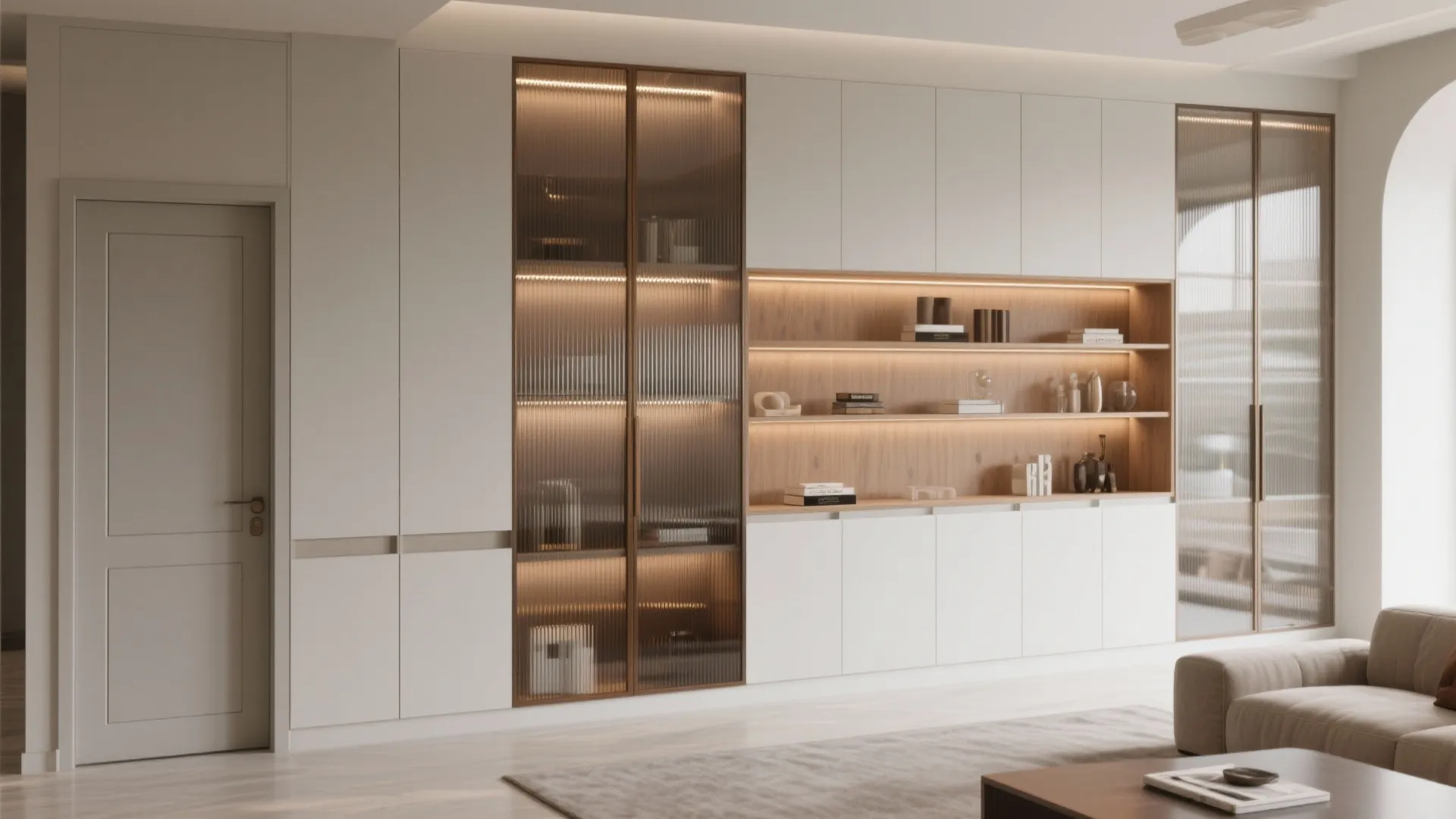 Glass-Front and Mirrored Cupboards