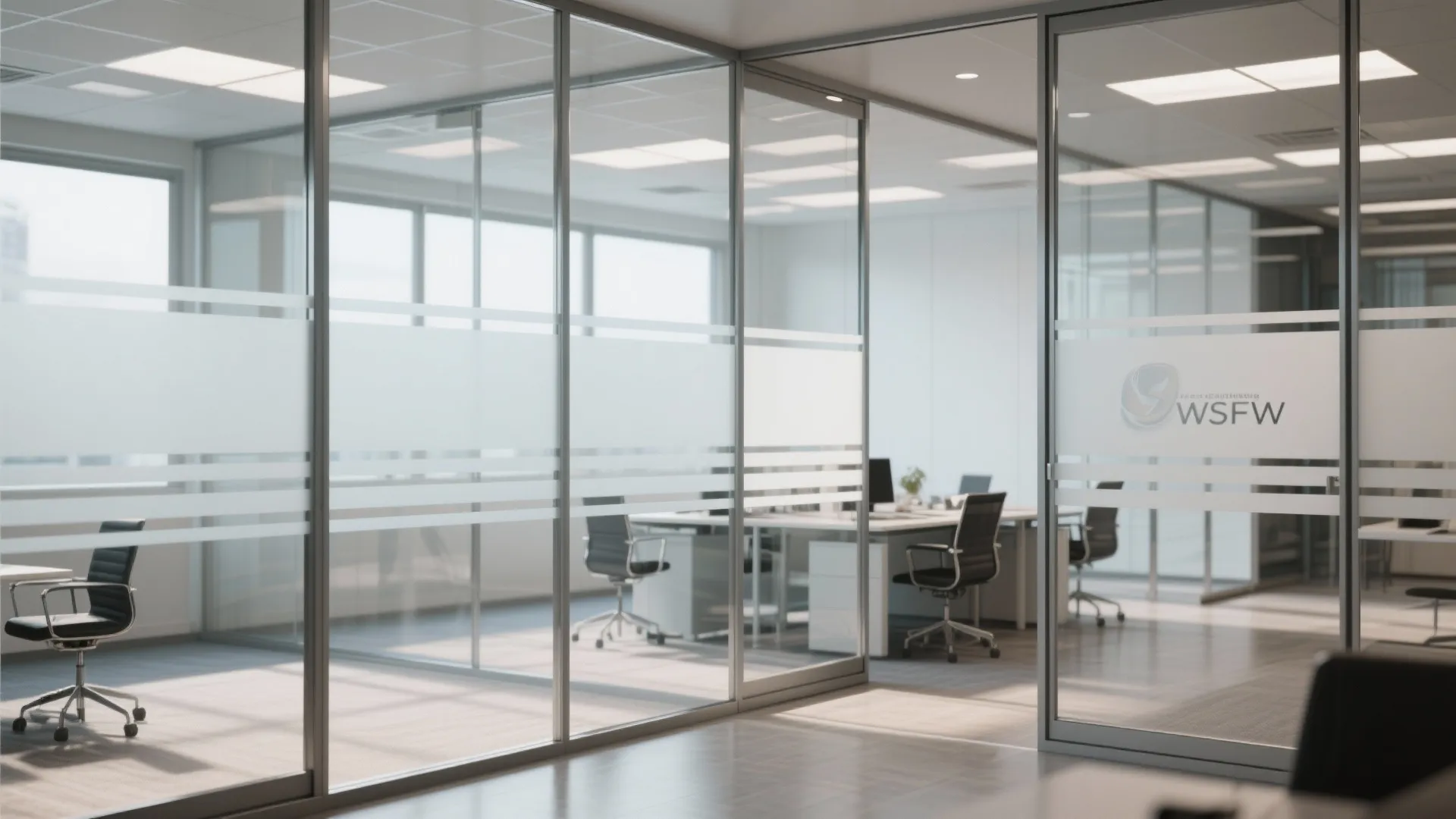 8. Glass with Frosted Strips