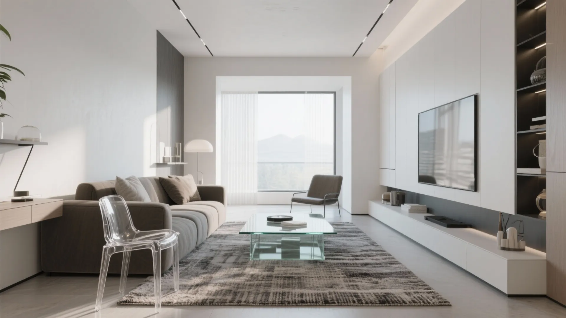 4. Glass or Lucite Furniture