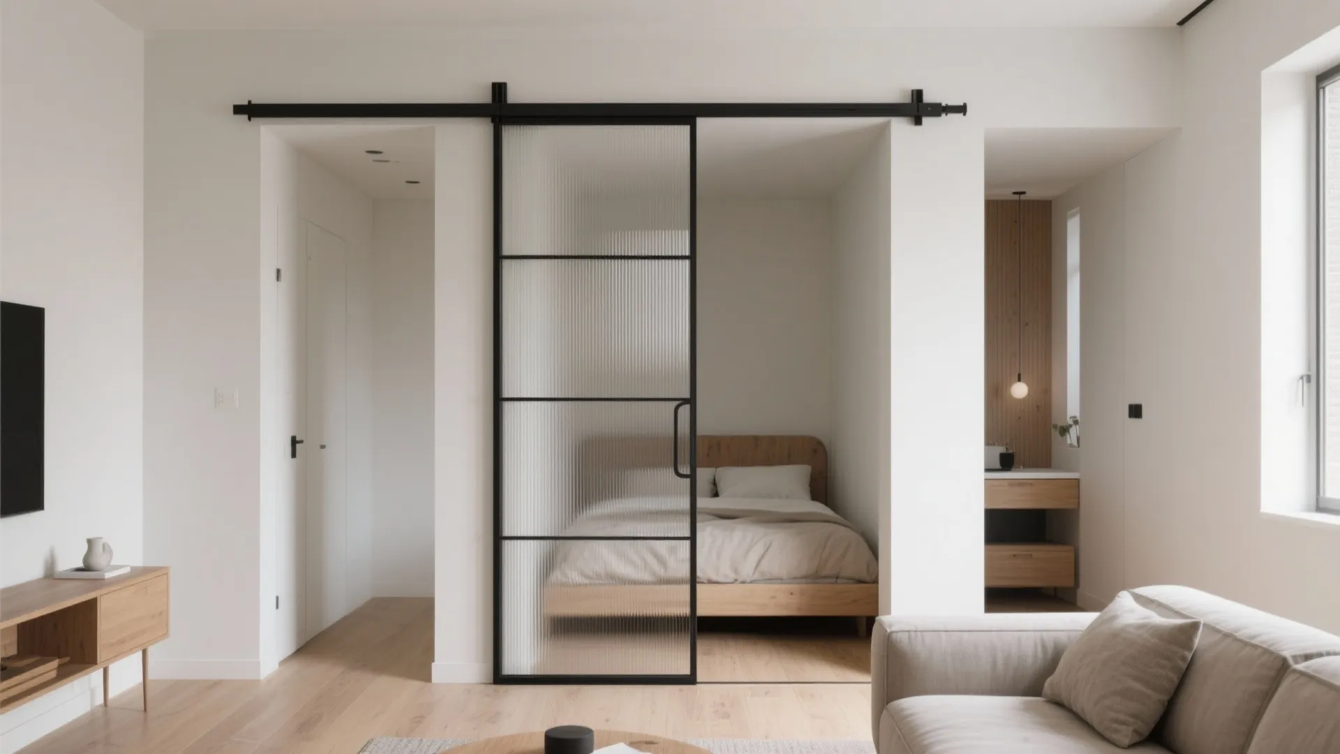 1) Slim-Framed Glass Gate (Light, Quiet, and Minimal)