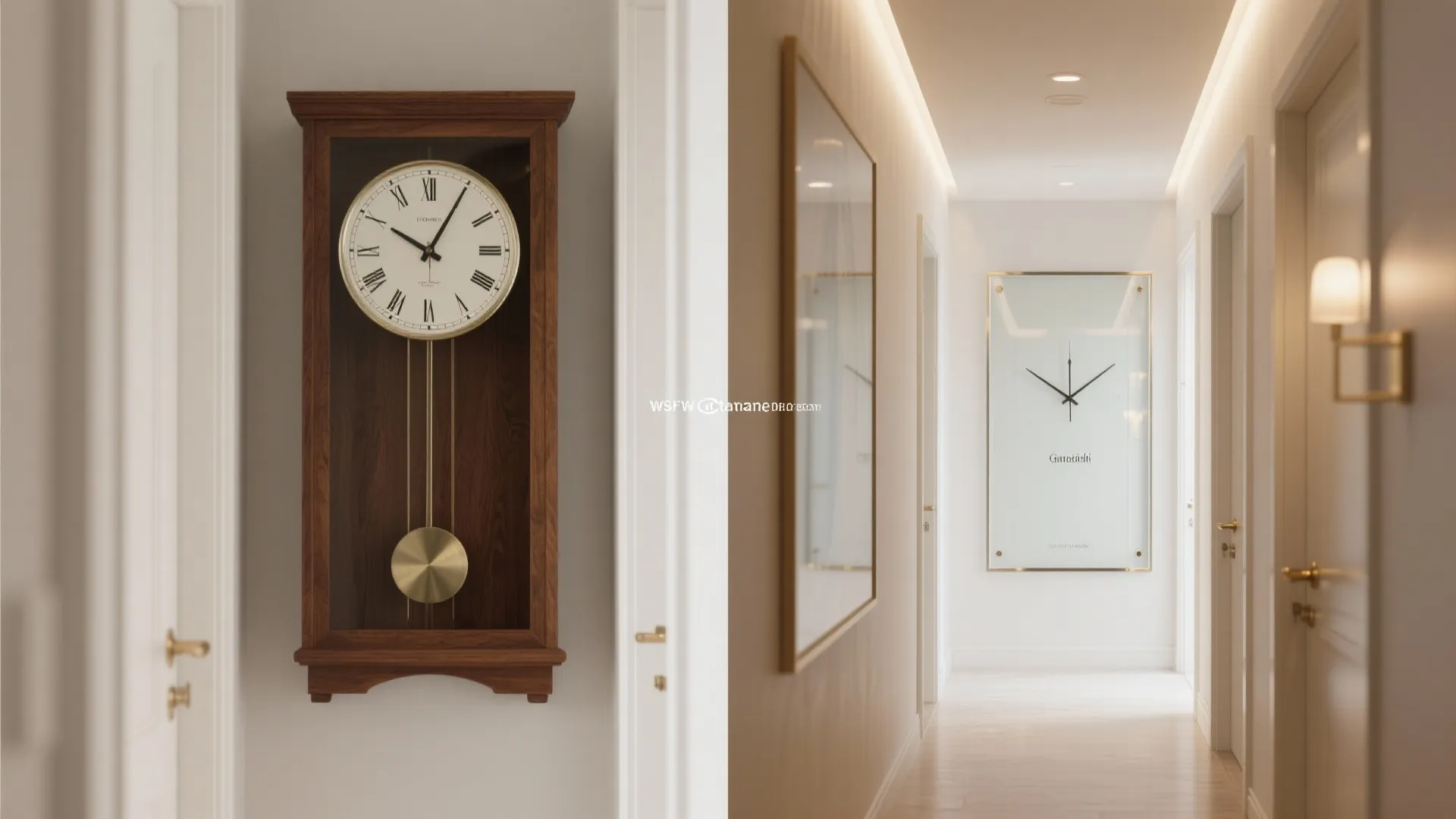 Glass or Acrylic Clock Face for Visual Lightness