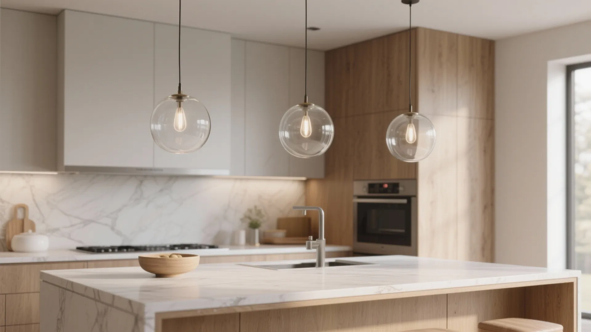 9. Glass Globe Pendants