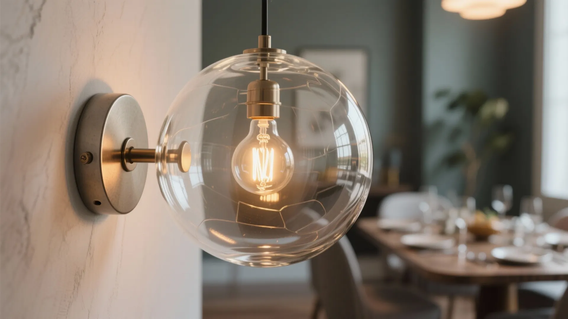 4. Glass Globe Sconces