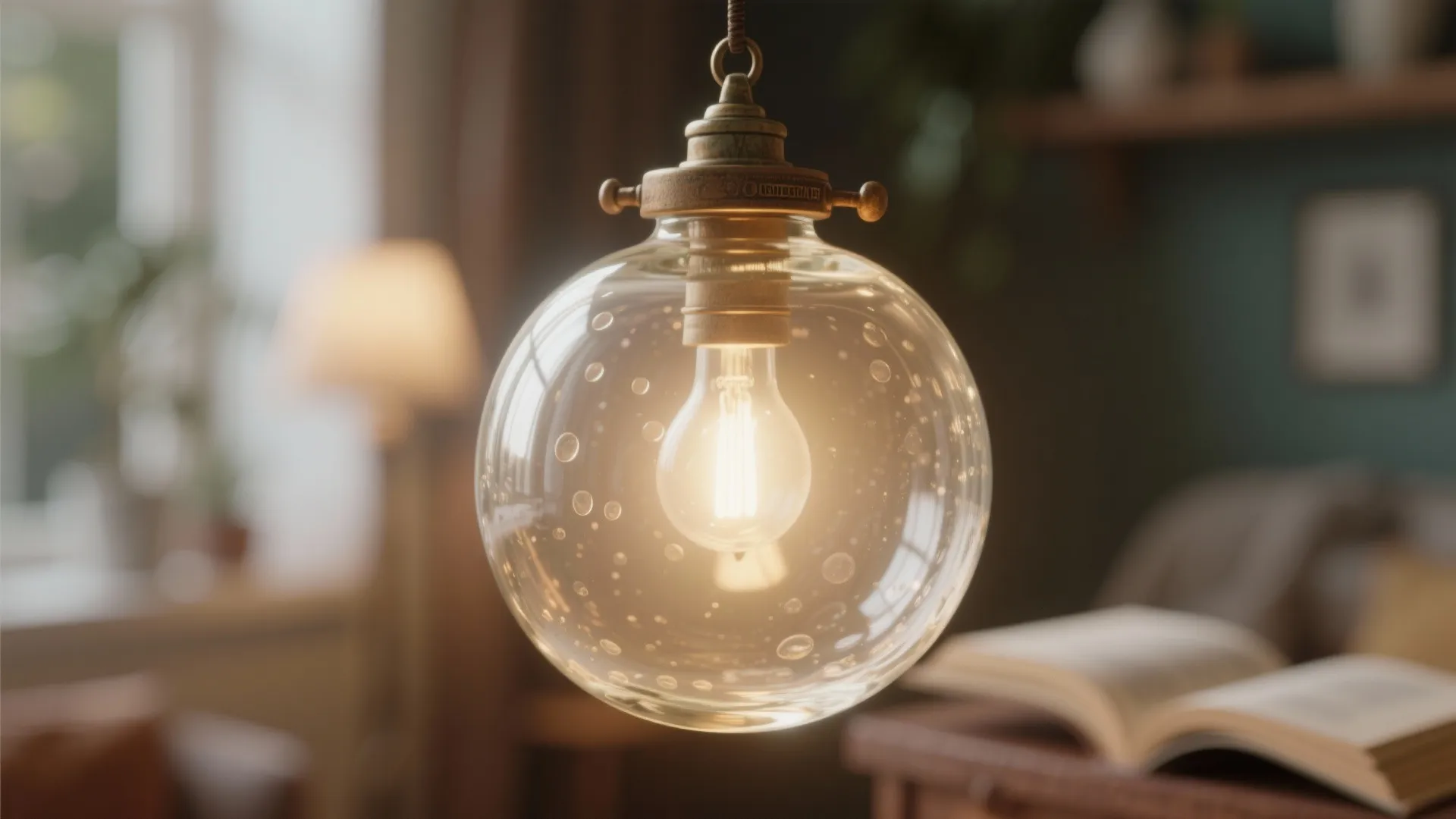 5. Artisanal Glass Globe with Vintage Toggle