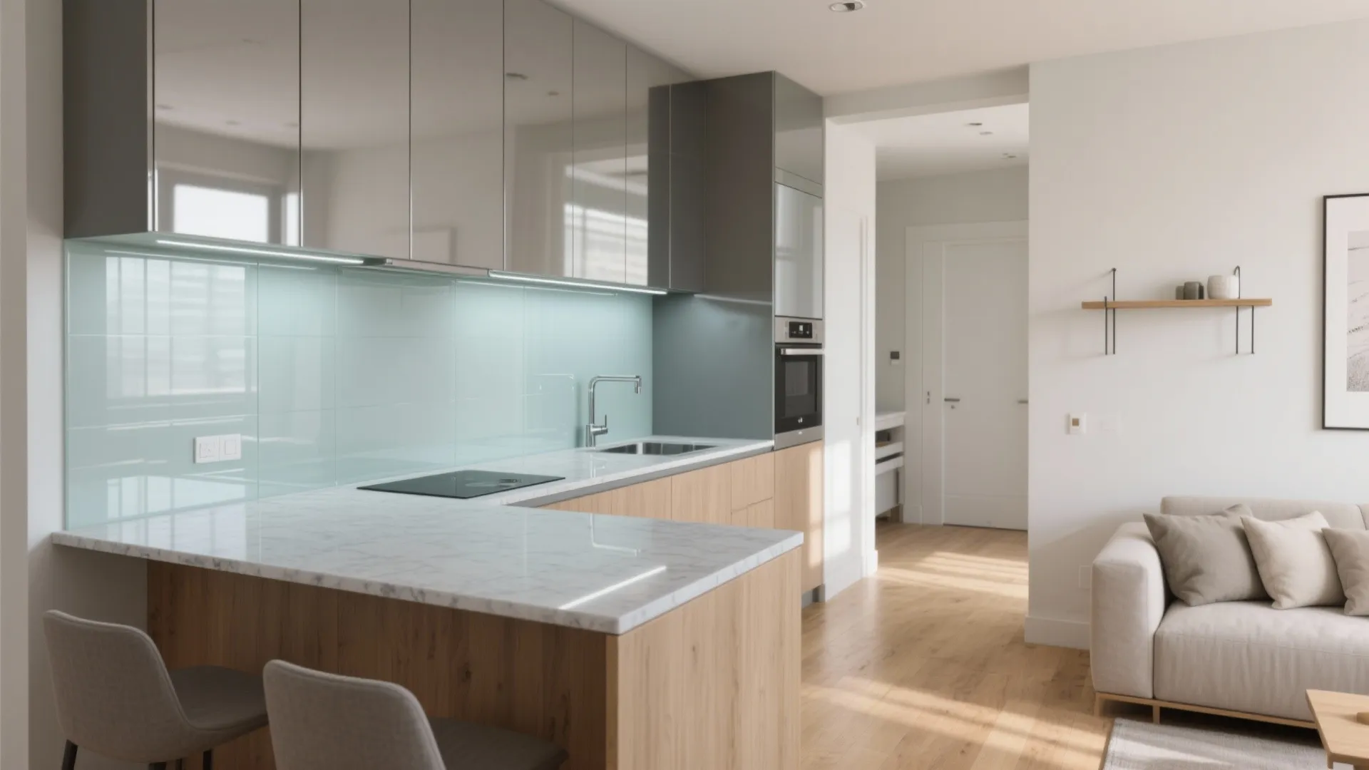 Glass and gloss to open sightlines