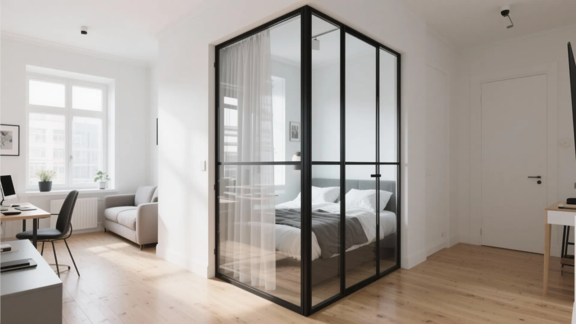 Crittall-Style Glass Partitions That Keep the Light