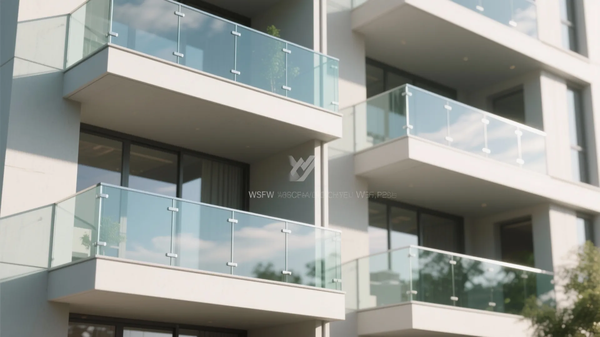 Glass balustrade transparency with code-smart details