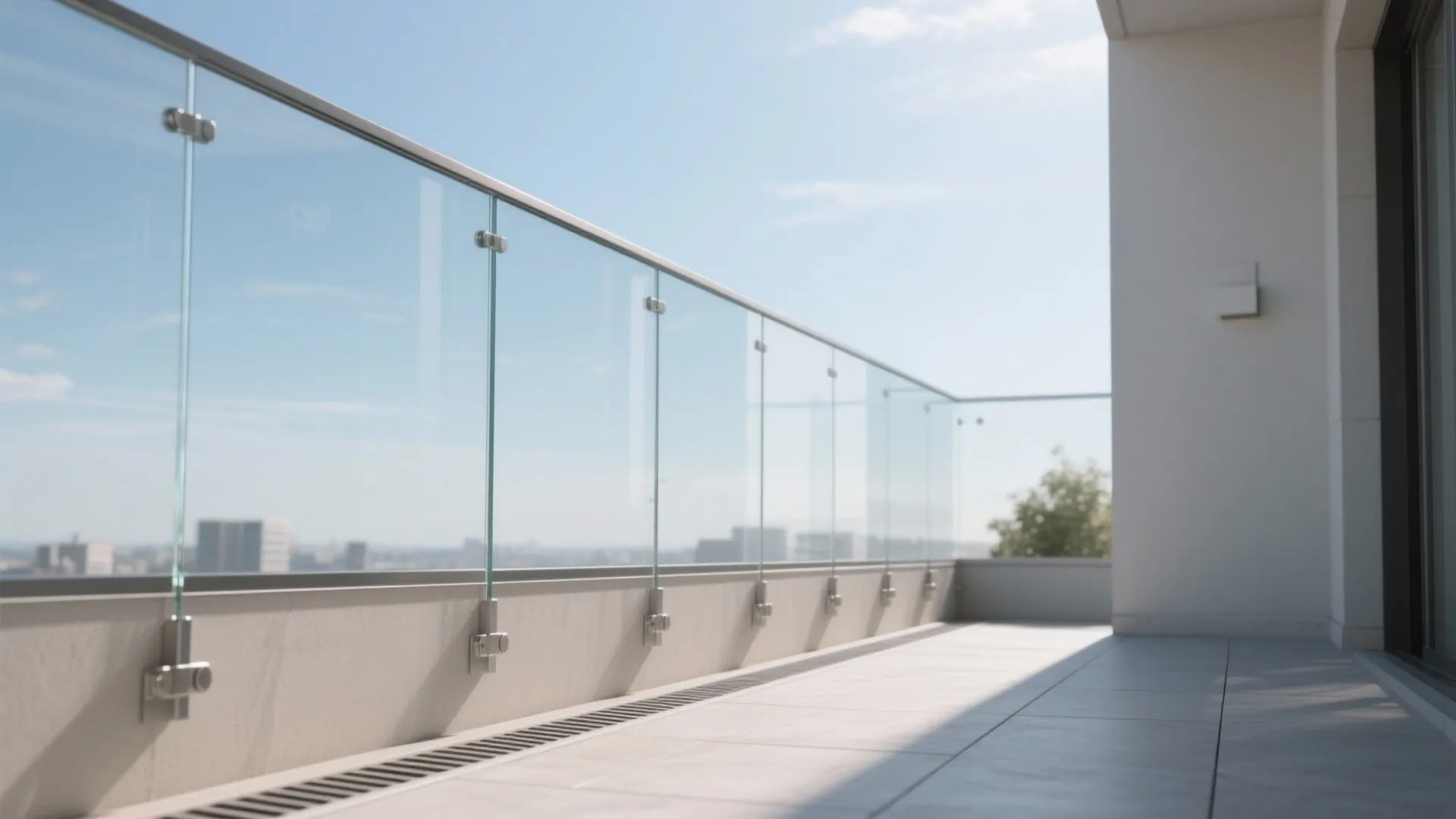 Light and Open: Glass or Slim Metal Parapet Guards