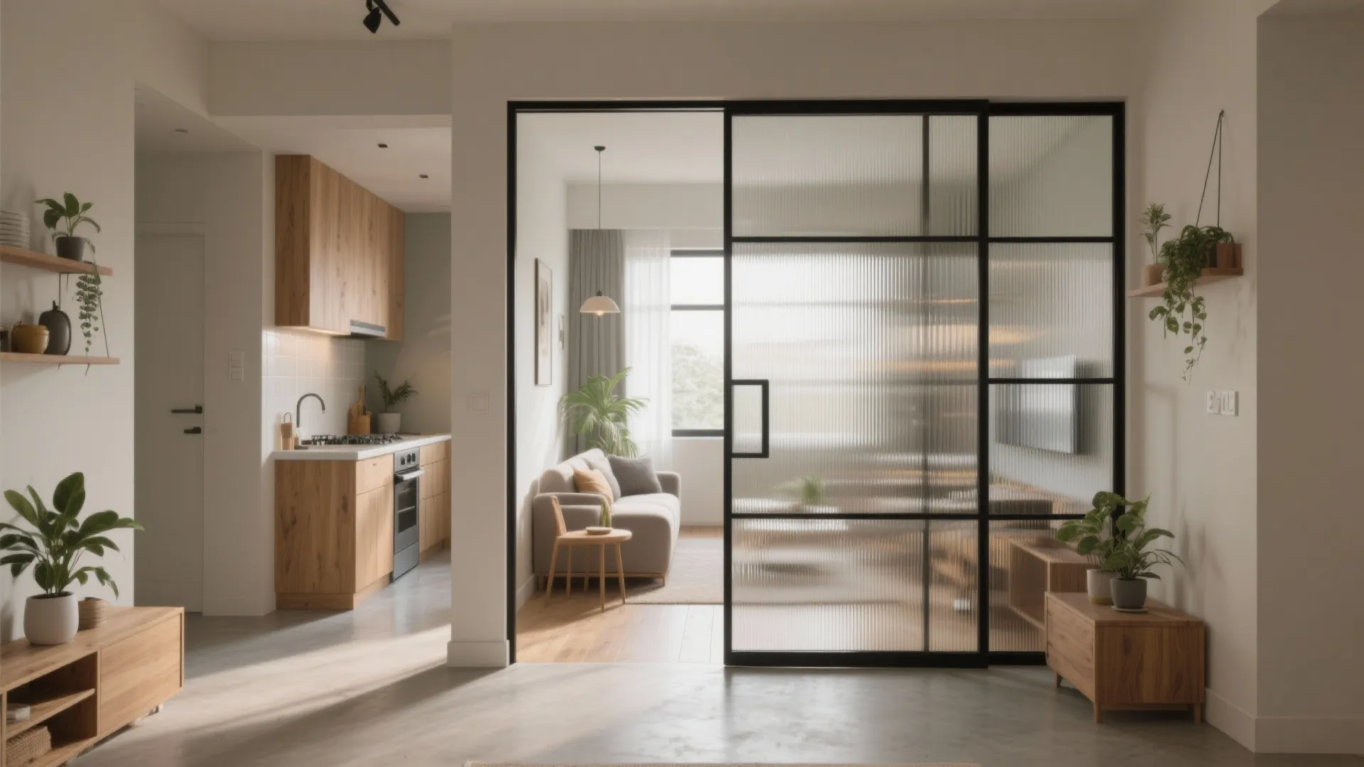 Glass Partition: Borrowed Light, Zoned Privacy