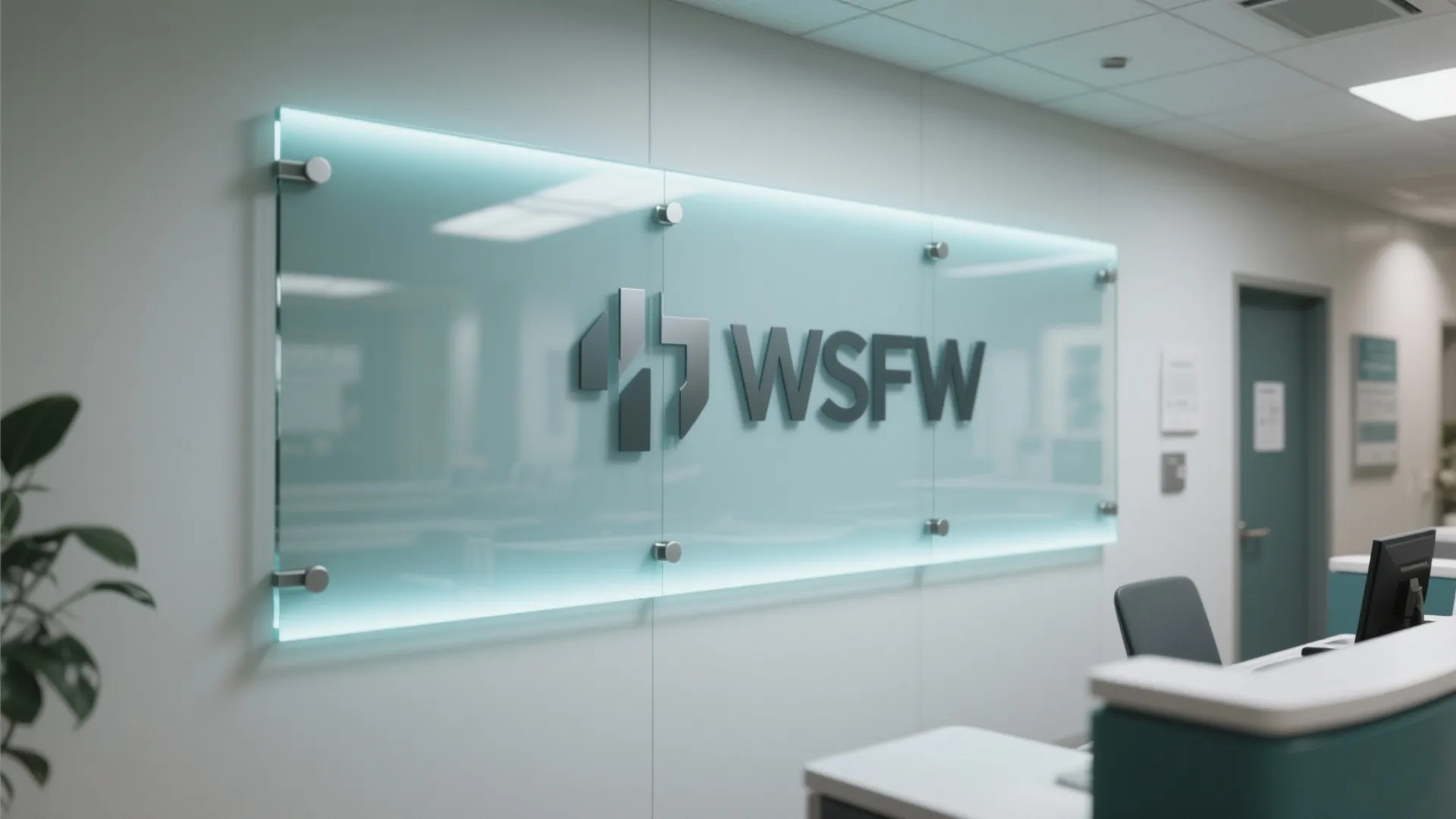 Glass-Backed Vision Wall With Hidden Lighting