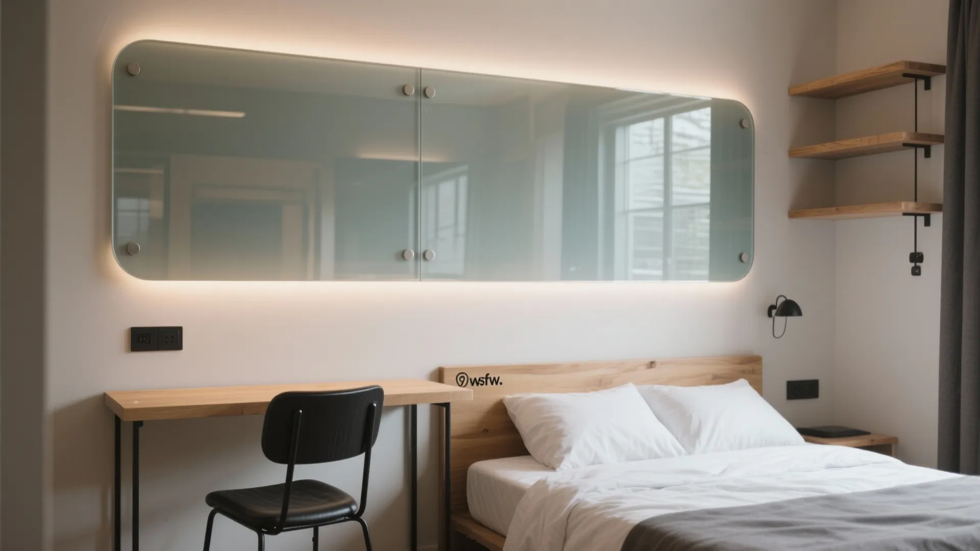 2) Glass backsplash logic for headboards and desks