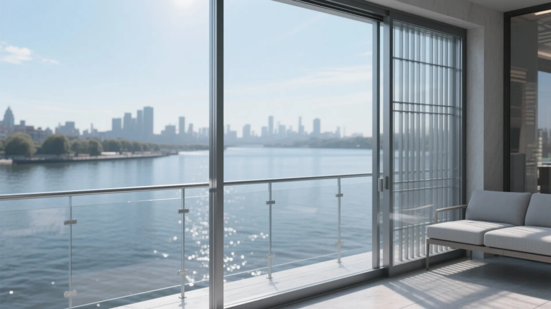 3) Glass-and-Grill Hybrid for Openness and Safety