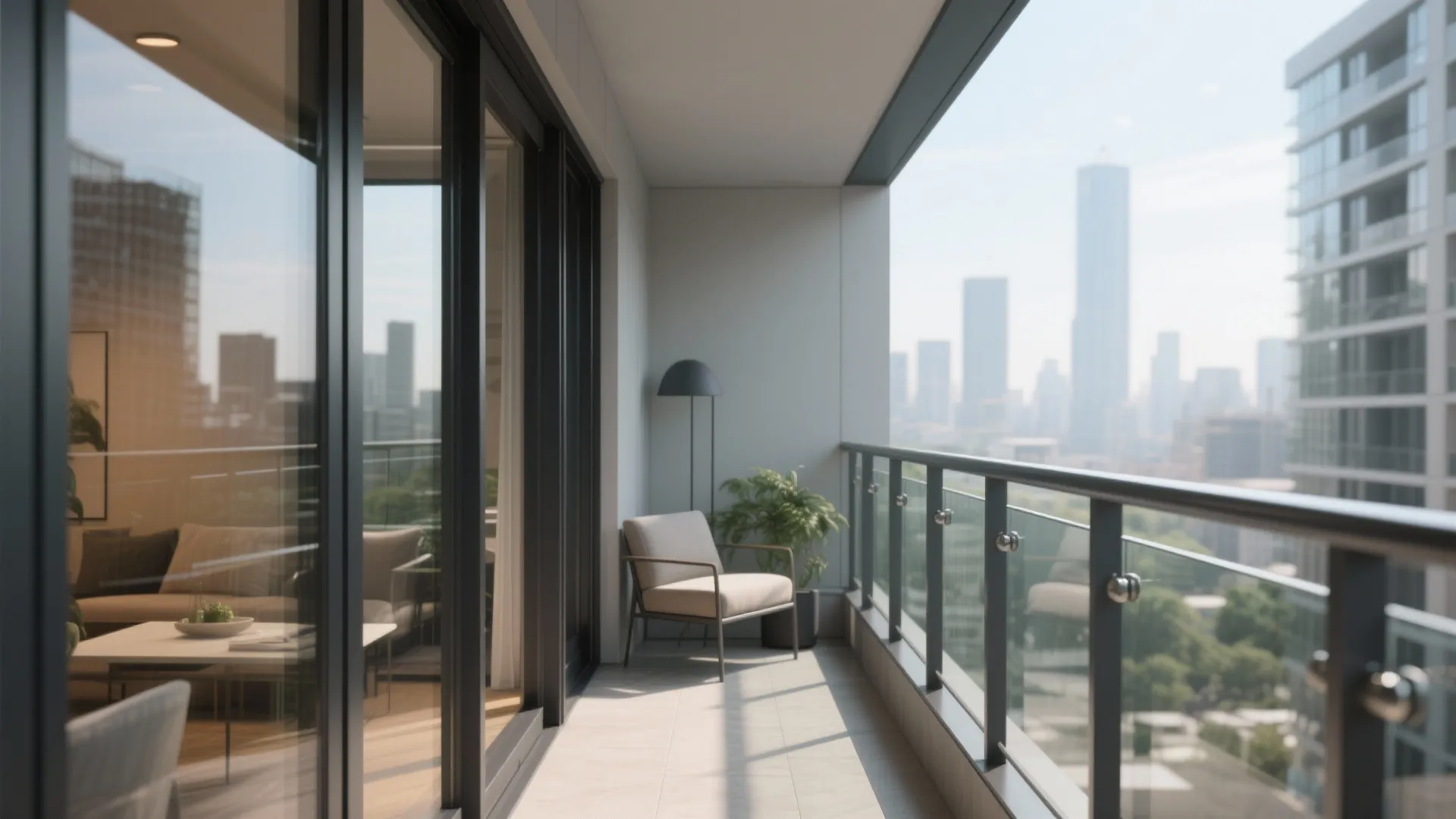 4) Glass Infill with Metal Frame: Open Views, Solid Guard