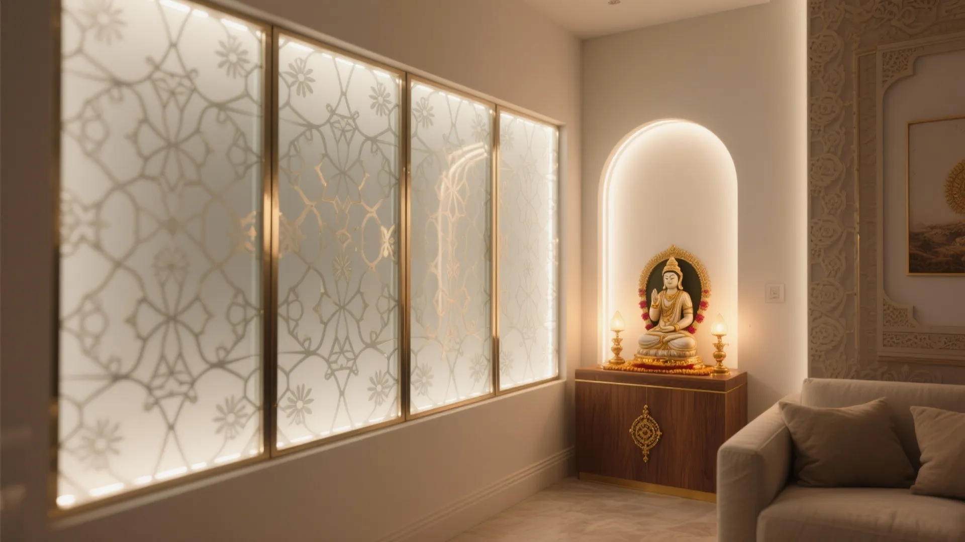 Glass jaali for light and serenity