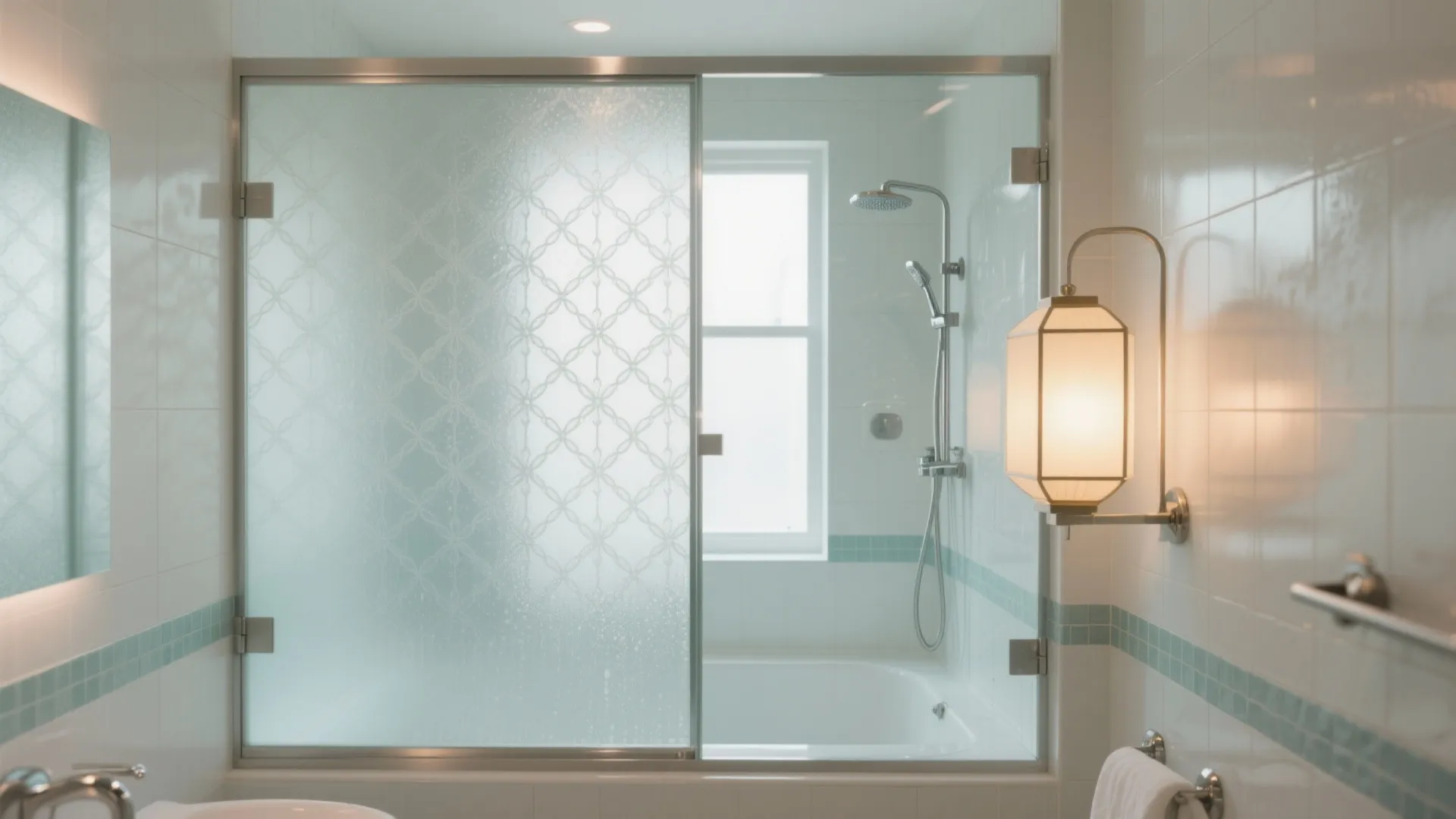 Frosted Glass Jali with Etching for Soft Privacy