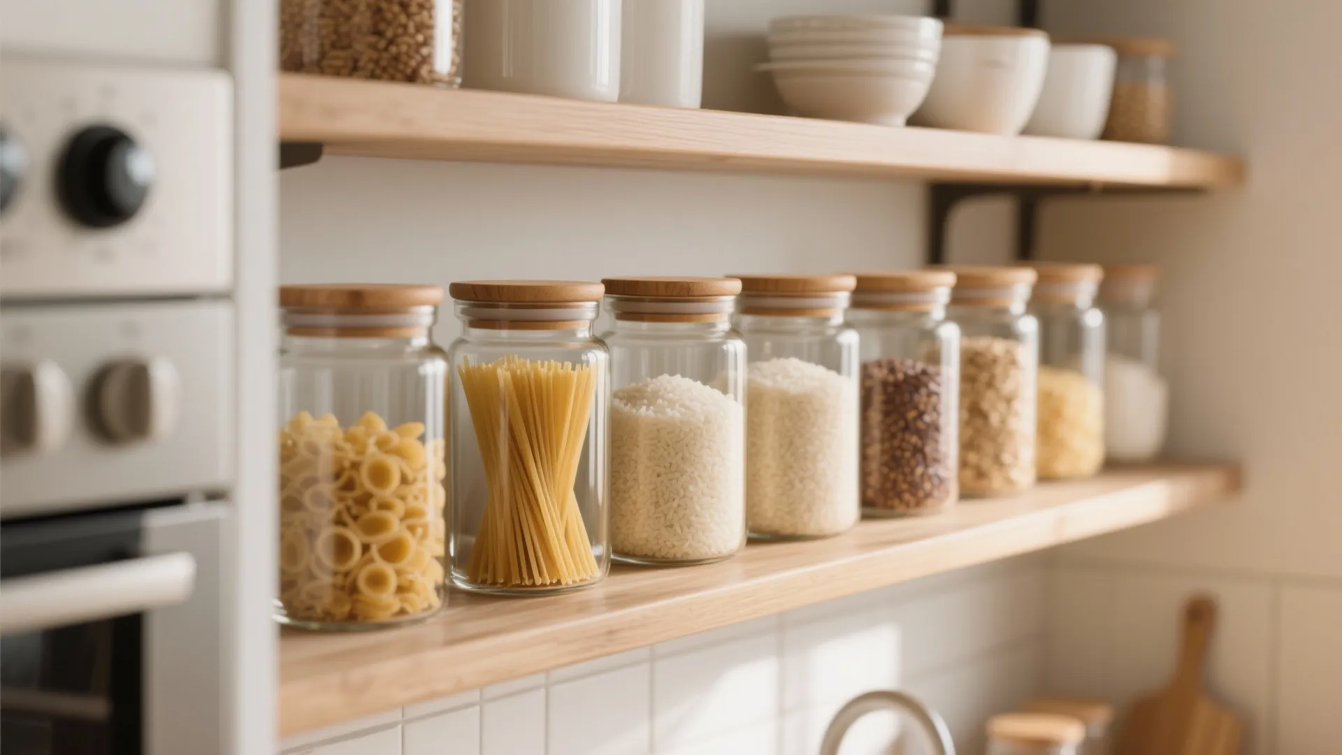 4. Glass Jar Pantry on Display
