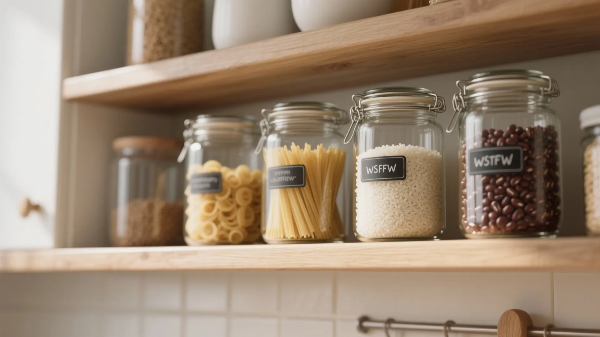 9. Glass Jars for Dry Goods