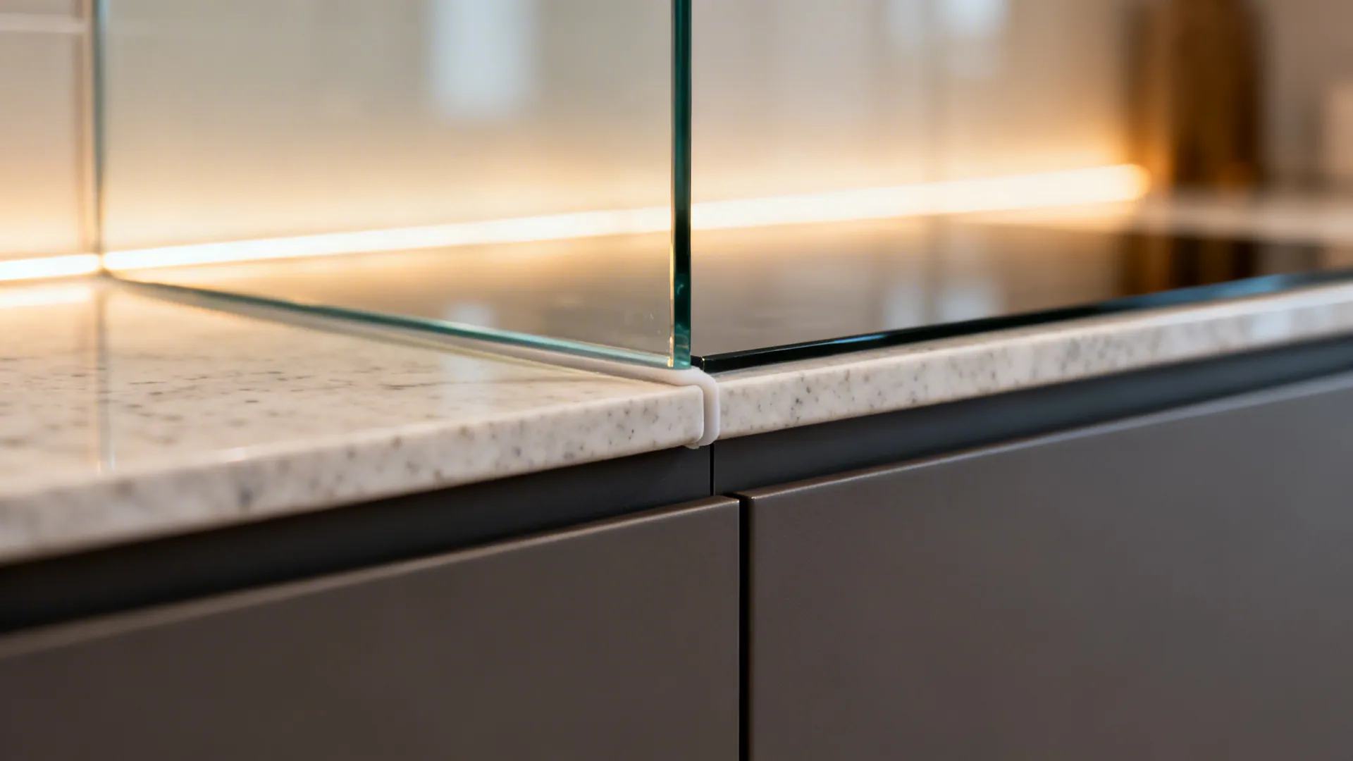 Glass backsplash to lighten the load