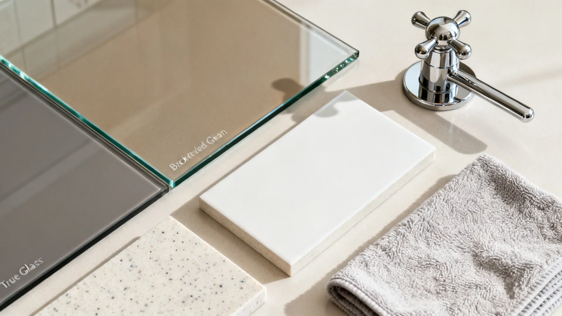 Glass Splashback for Added Depth