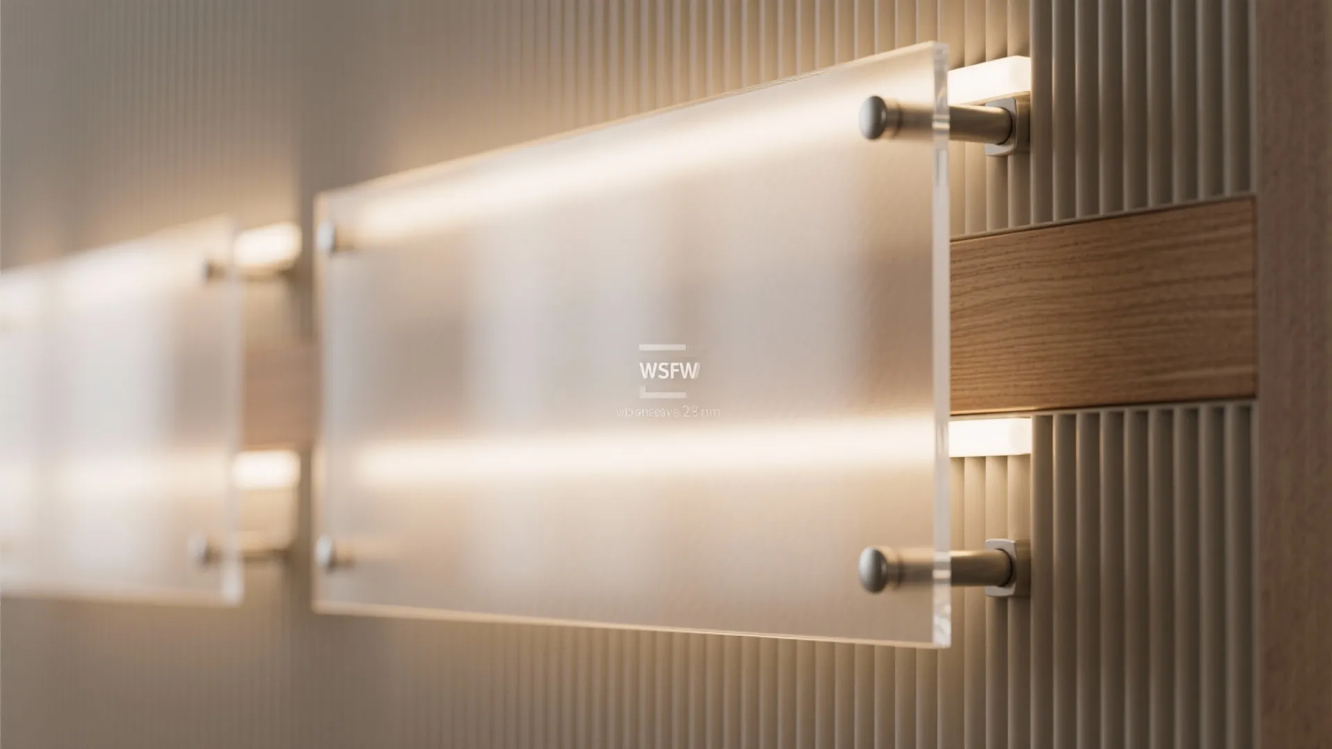 Backlit PVC and Glass Layered Accent Wall