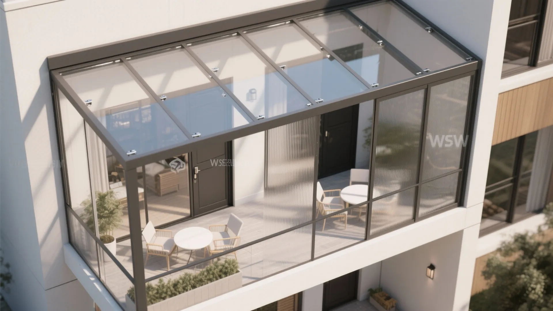 Glass balustrade for a brighter facade